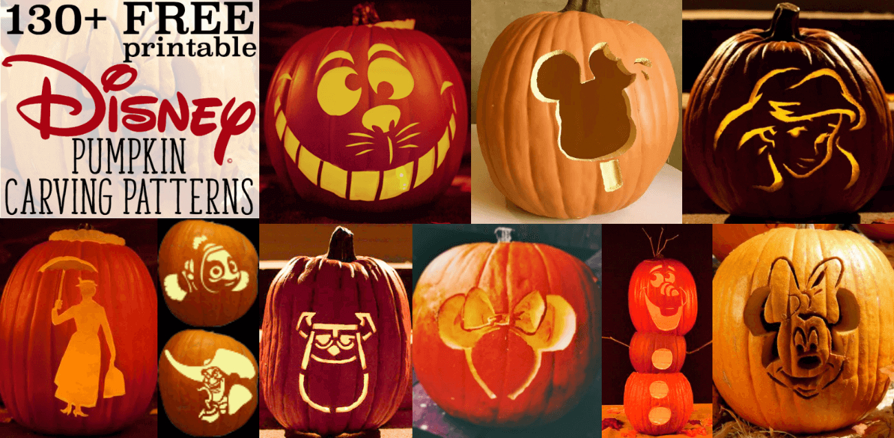 Disney Pumpkin Stencils: Over 130 Printable Pumpkin Patterns in Free Pumpkin Carving Patterns Disney Printable