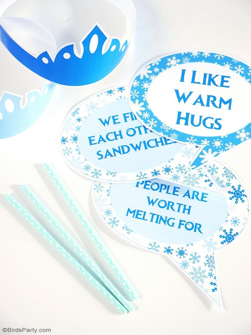 Diy Frozen Inspired Party Photo Booth - Party Ideas | Party inside Free Printable Frozen Photo Booth Props