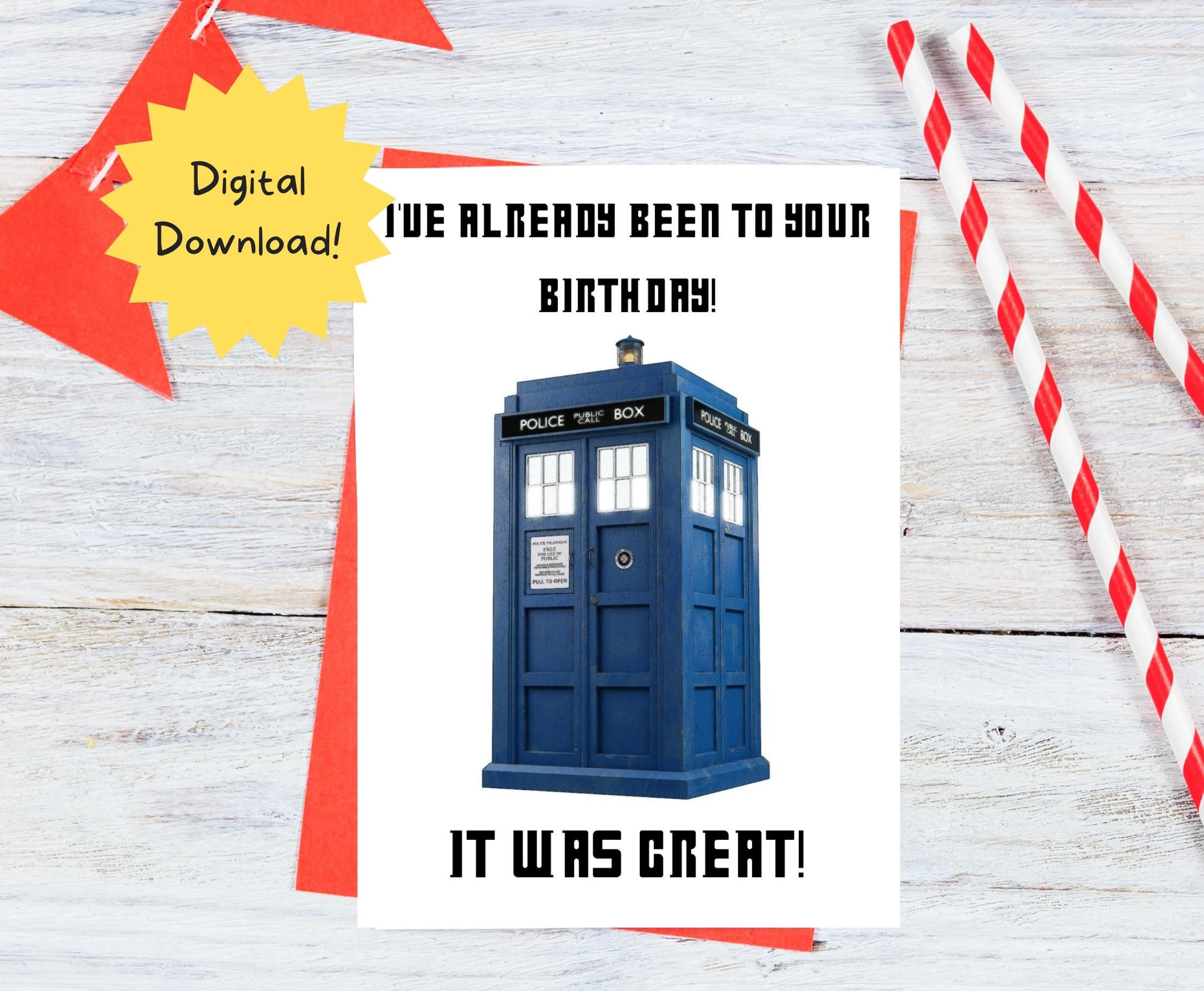 Doctor Who Printable - Etsy within Free Printable Dr Who Birthday Card