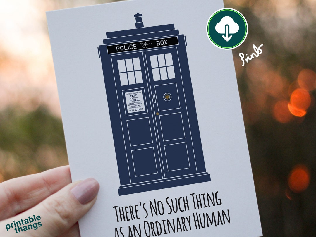 Doctor Who Tardis Birthday Card Printable Pdf Jpg - Etsy with Free Printable Dr Who Birthday Card