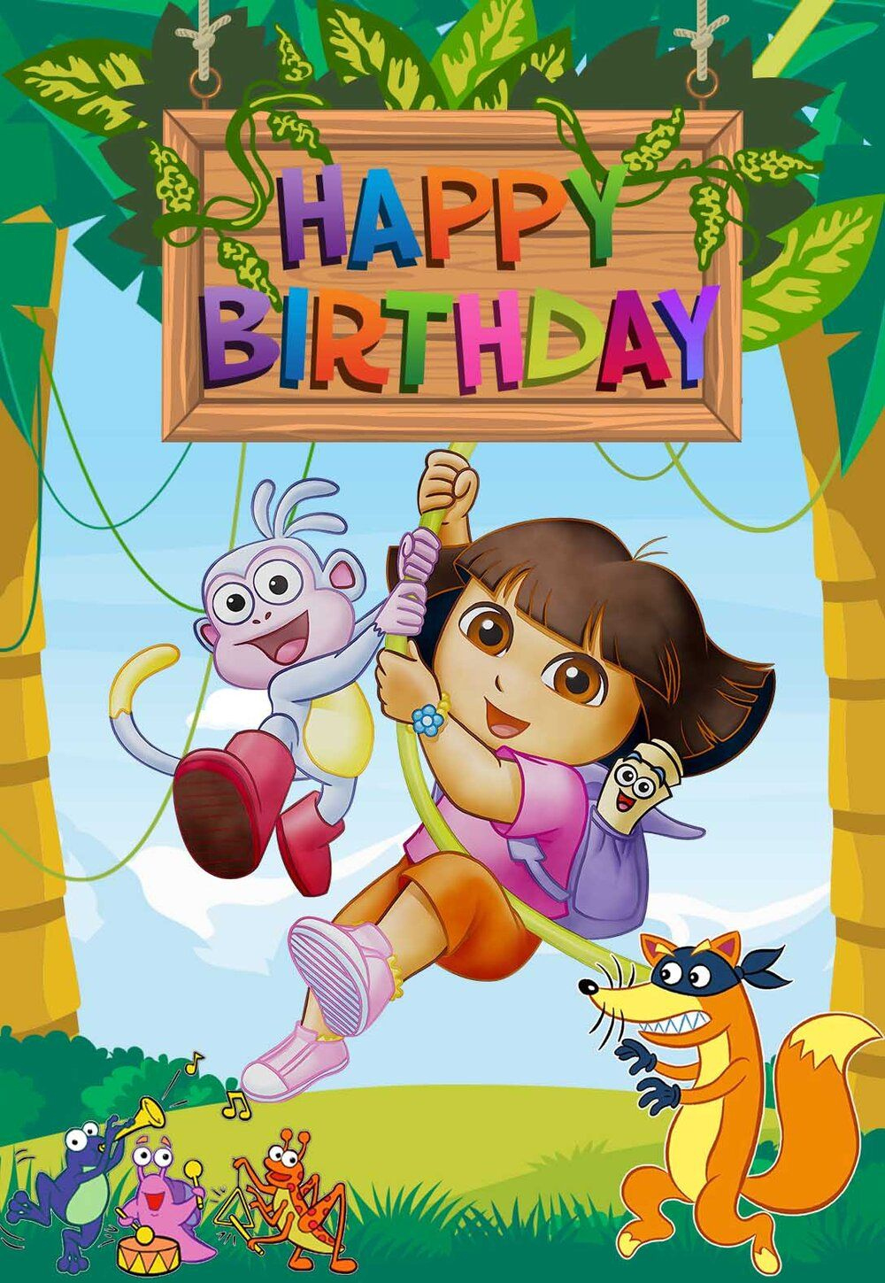 Dora The Explorer Birthday Cards (Free) — Printbirthday.cards intended for Dora Birthday Cards Free Printable