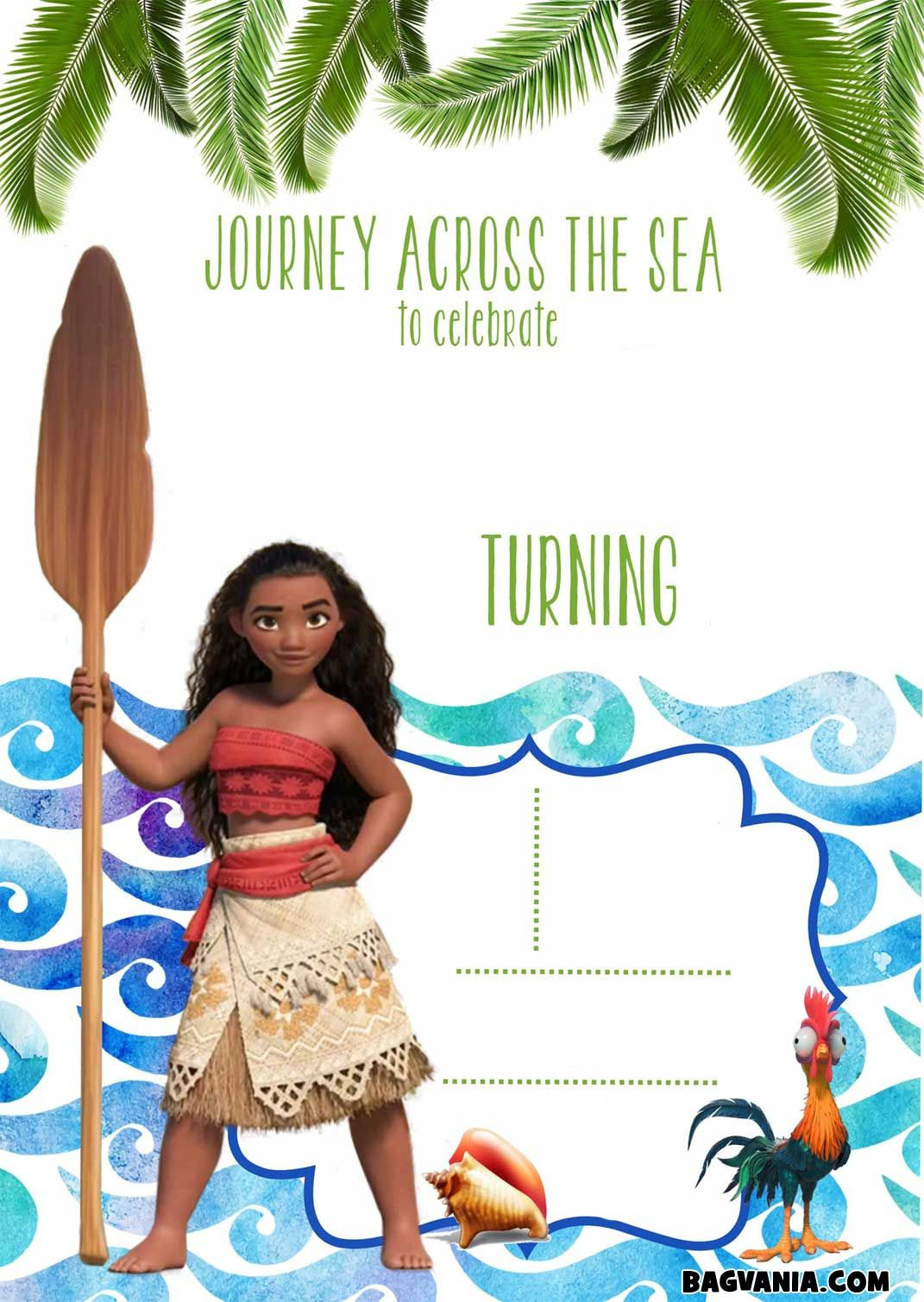 Download Now Free Printable Moana Birthday Invitation Templates in Free Printable Moana Birthday Invitations