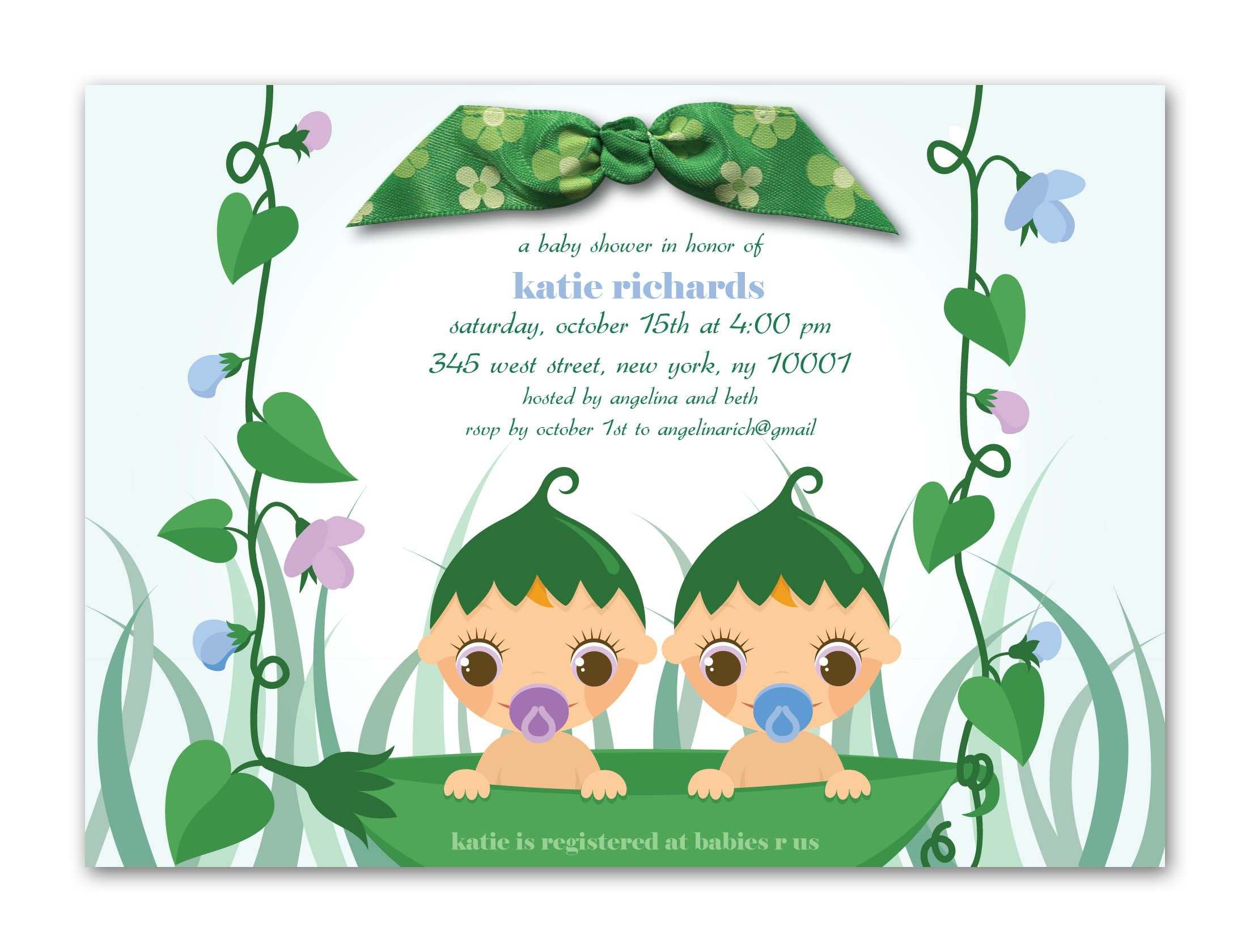 Download Now Free Template Twins Baby Shower Invitations | Twins throughout Free Printable Twin Baby Shower Invitations