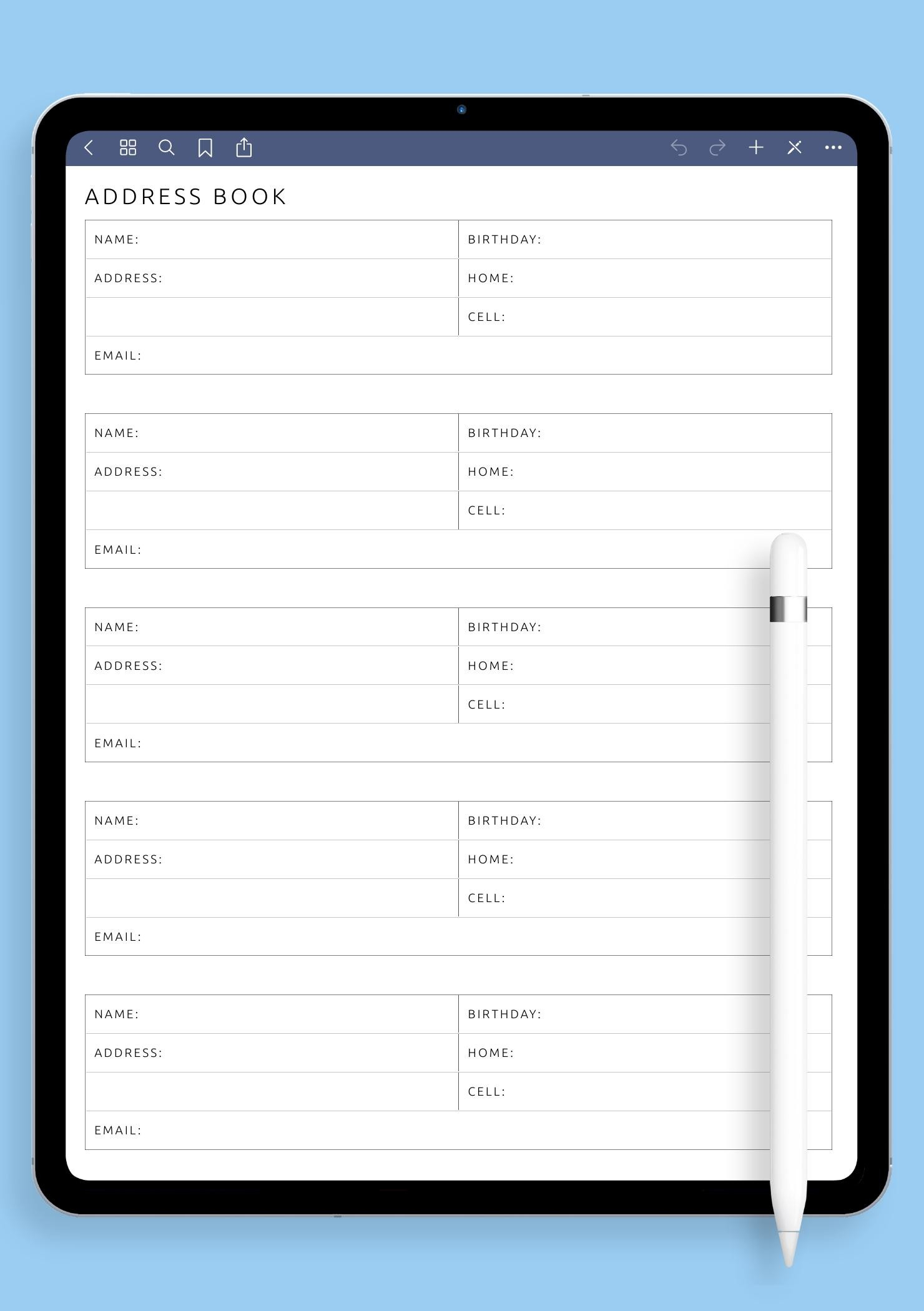 Download Printable Address Book Template Pdf inside Free Printable Address Book Software