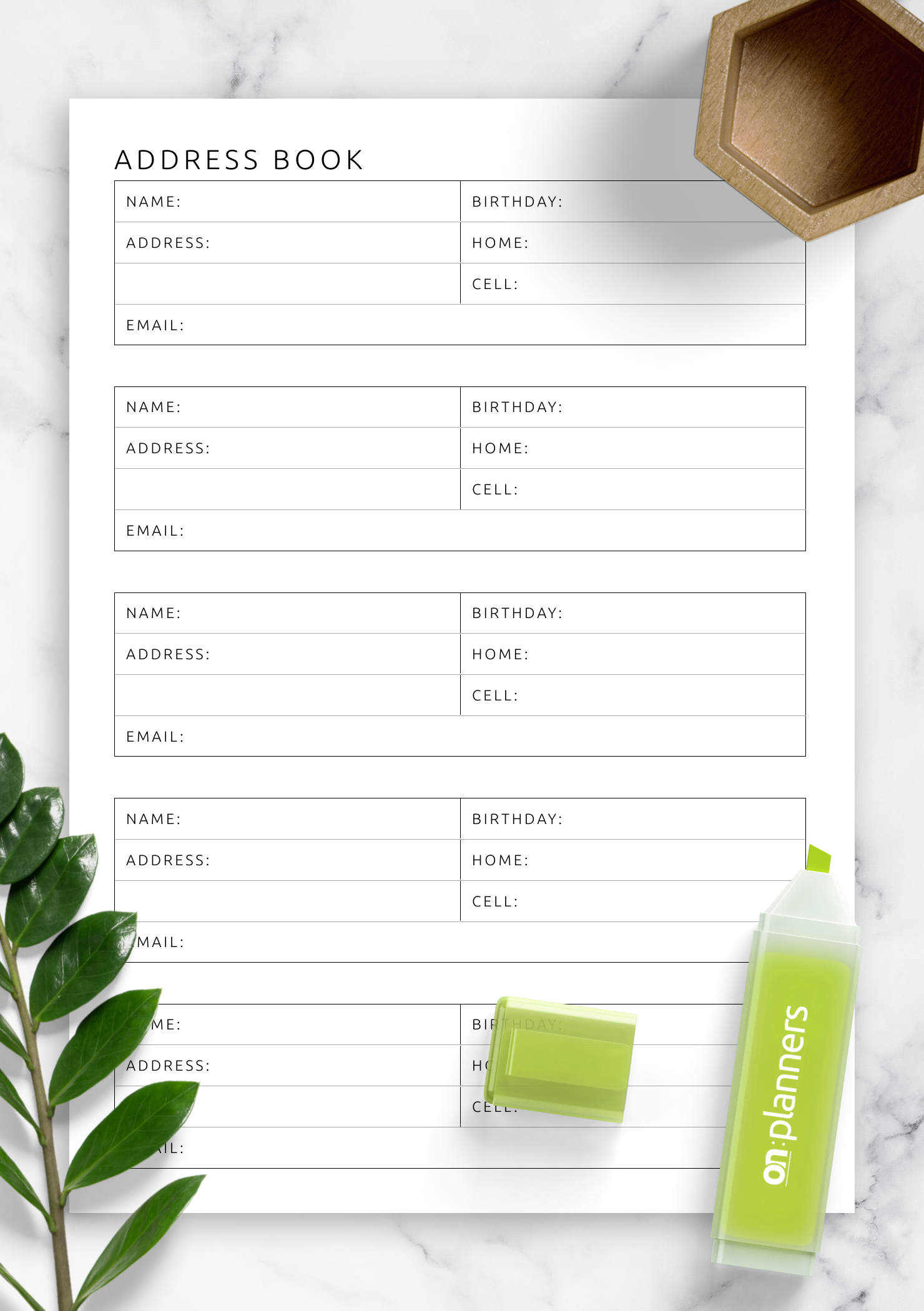 Download Printable Address Book Template Pdf with Free Printable Address Book Software