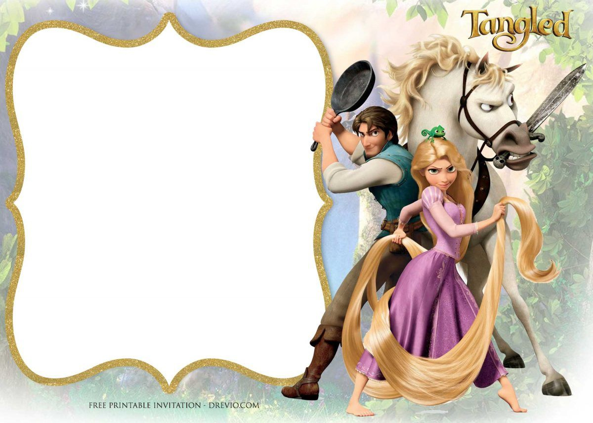 Download Rapunzel Invitations Template For Free – Free Printable throughout Free Printable Tangled