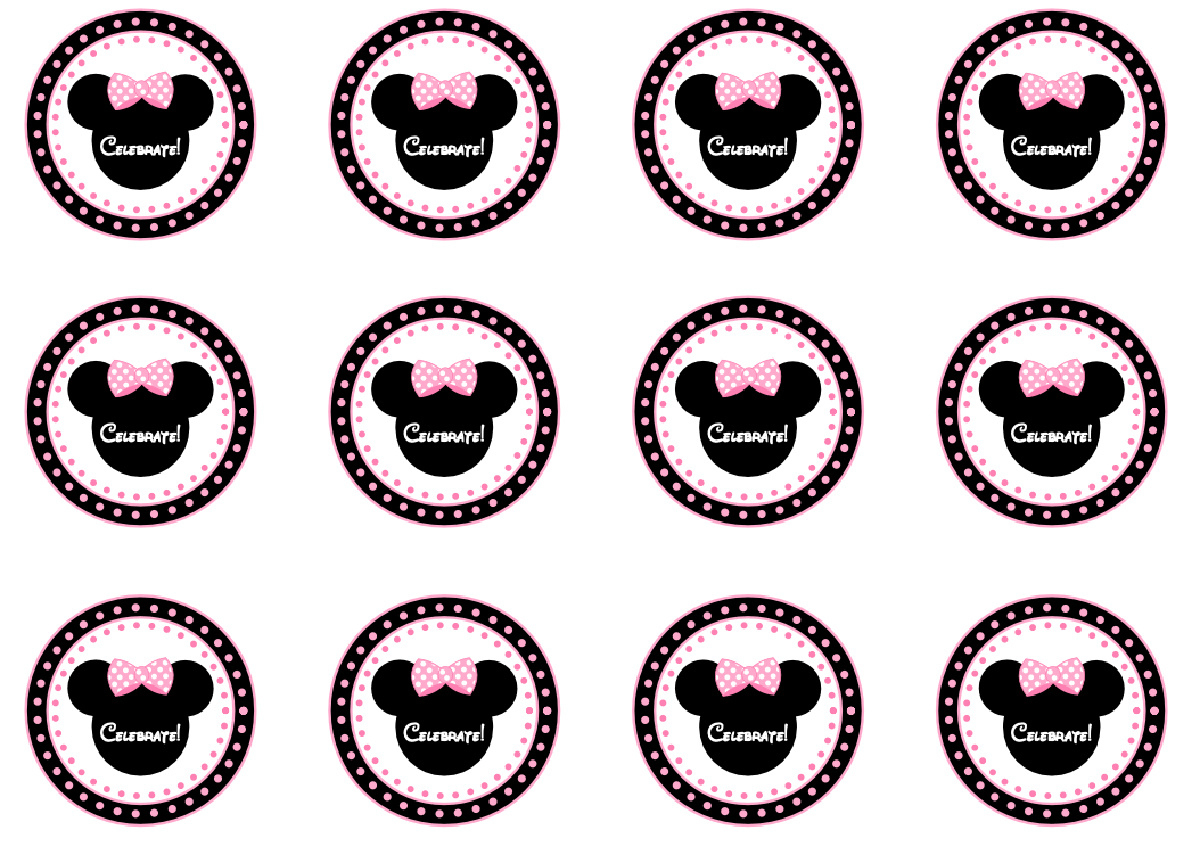 Download These Free Pink Minnie Mouse Party Printables! | Catch My throughout Free Printable Minnie Mouse Cupcake Wrappers