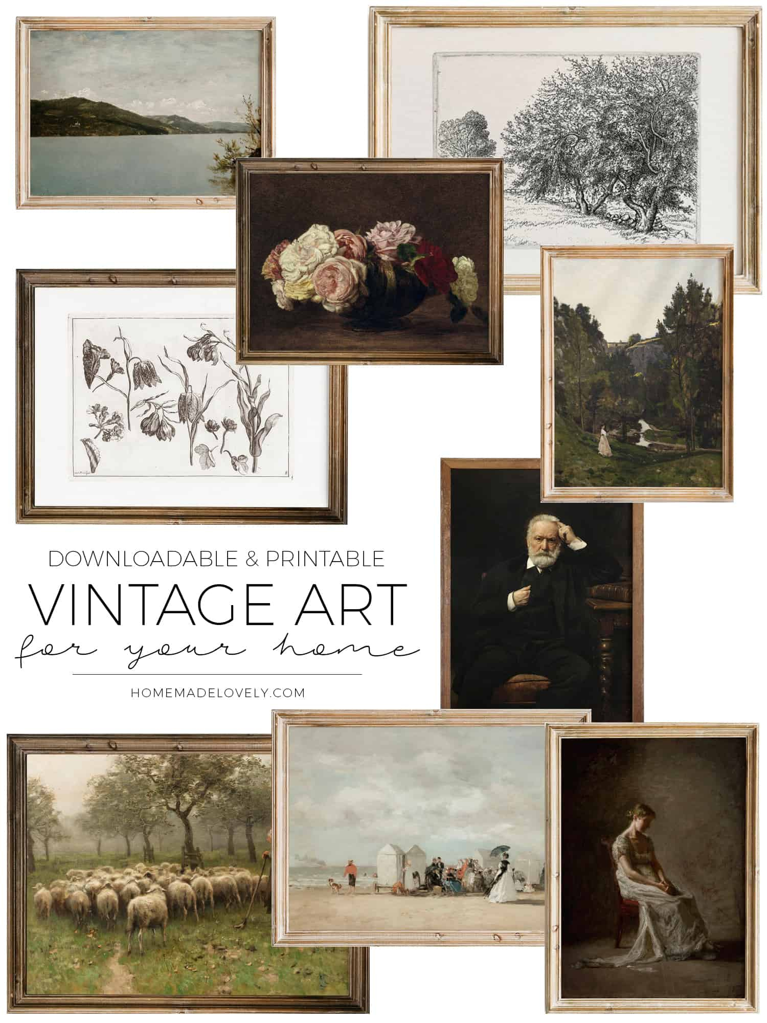 Downloadable Vintage Art For Your Home intended for Free Printable Vintage Art