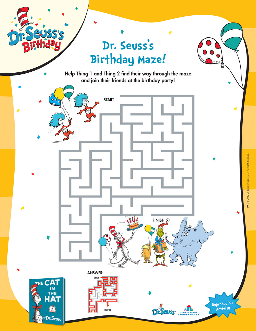 Dr. Seuss Printables And Activities | Brightly throughout Dr Seuss Free Printables