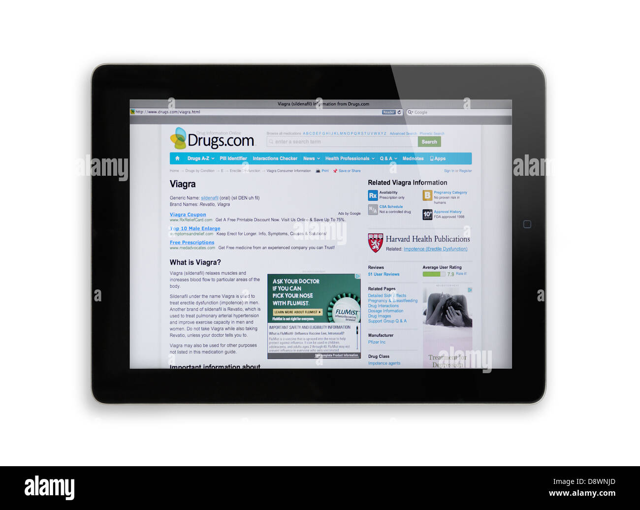 Drugs Webseite Auf Dem Ipad - Online-Droge-Informationen Über in Free Viagra Printable Coupons