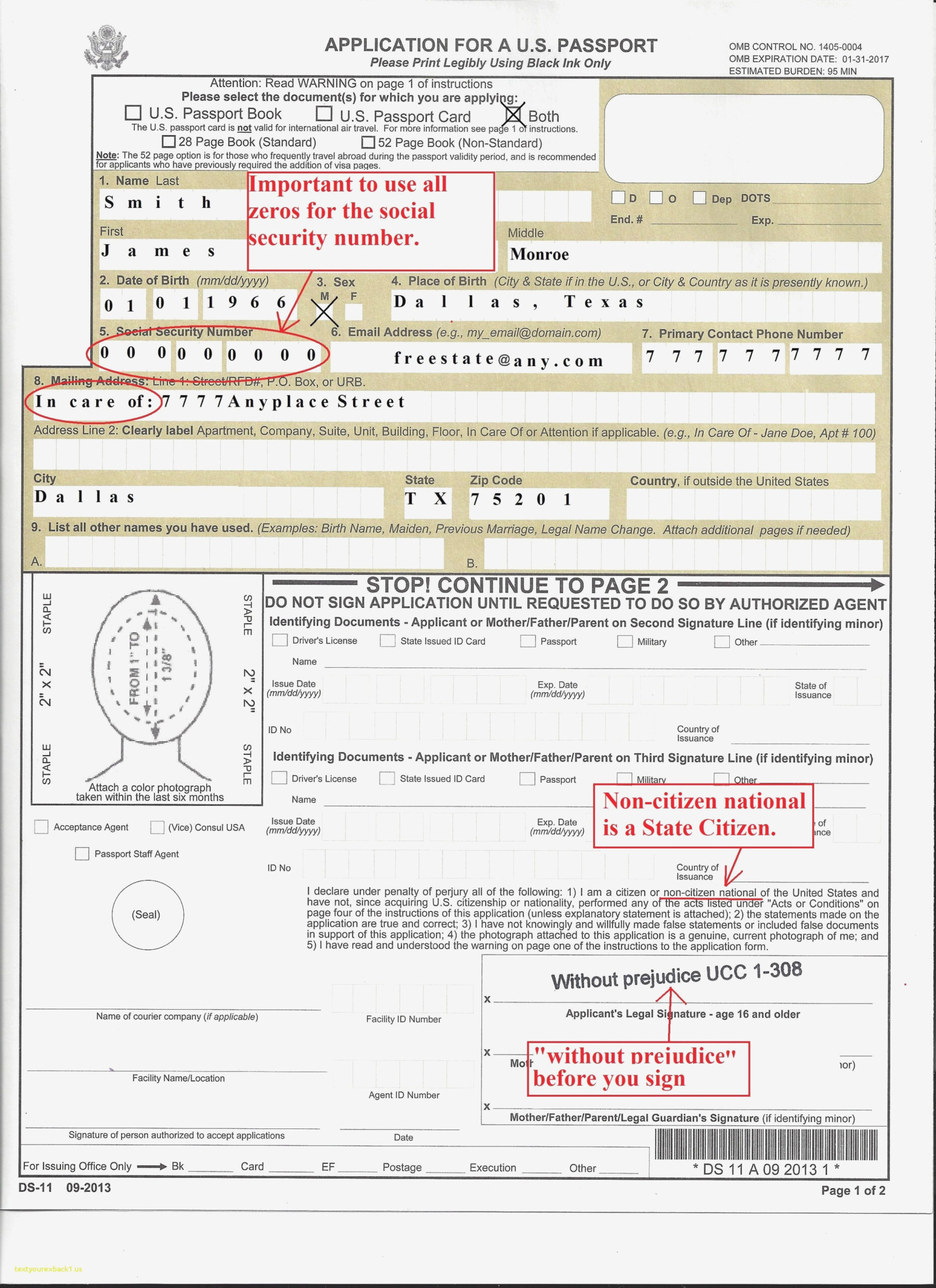 Ds 11 Form Example pertaining to Free Printable DS 11 Form