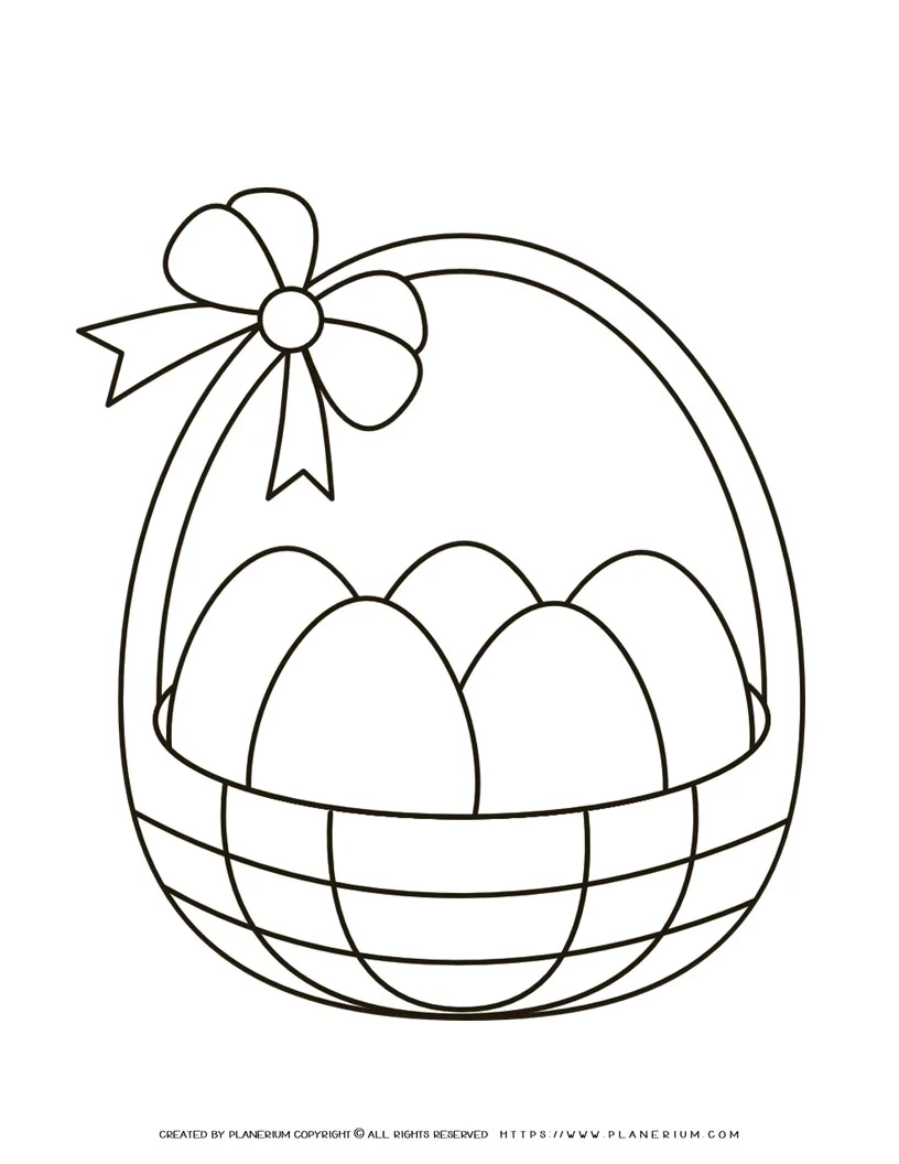 Easter Basket Coloring Page | Planerium regarding Free Printable Easter Basket Coloring Pages