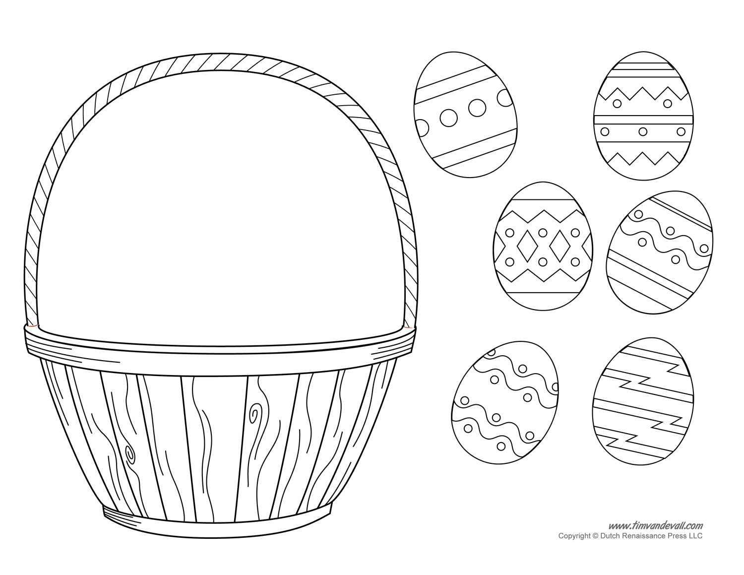 Easter Basket Template, Easter Basket Clipart &amp;amp; Easter Craft for Free Printable Easter Baskets