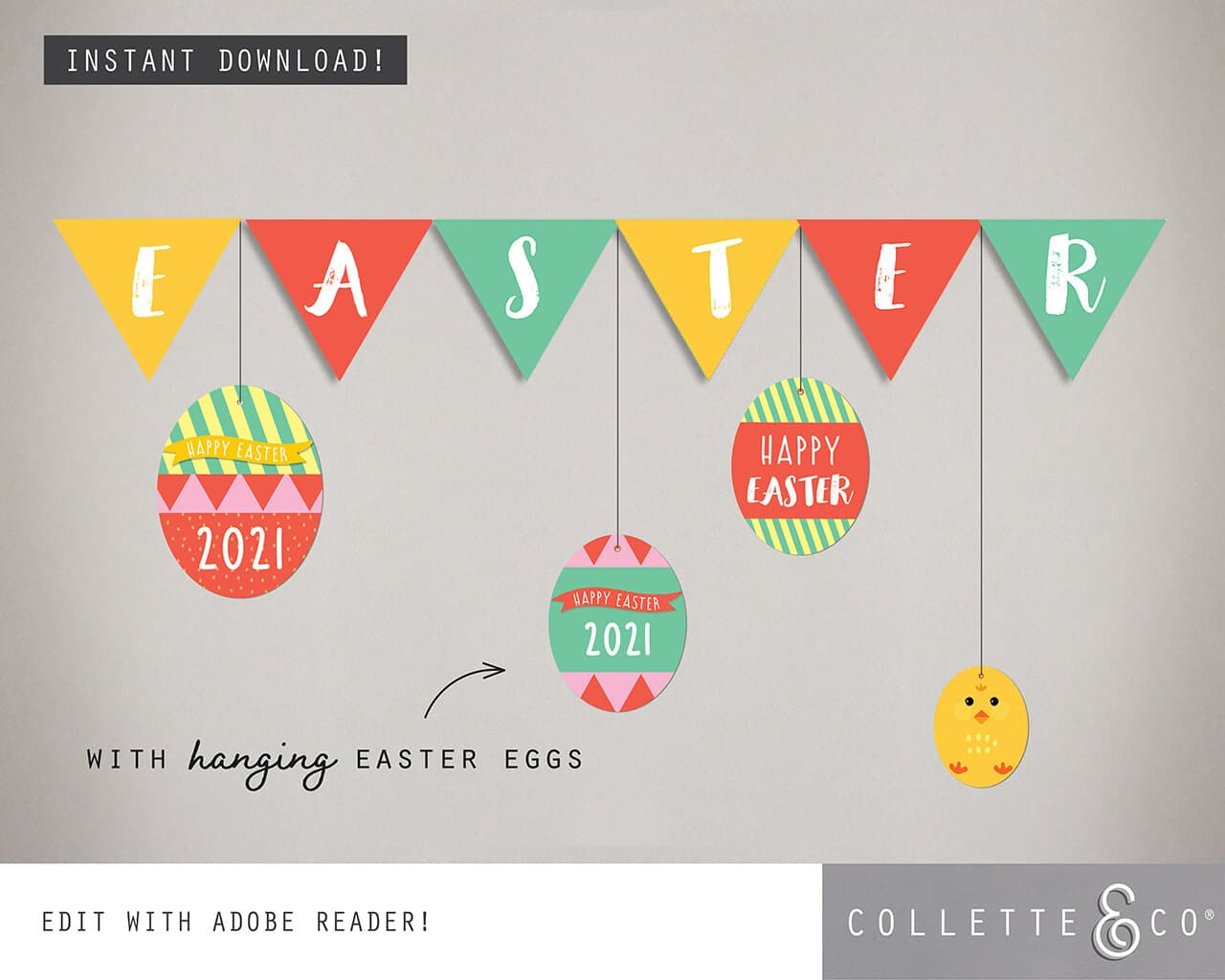 Easter Bunting Printable | Collette &amp;amp; Co® with Free Printable Easter Bunting