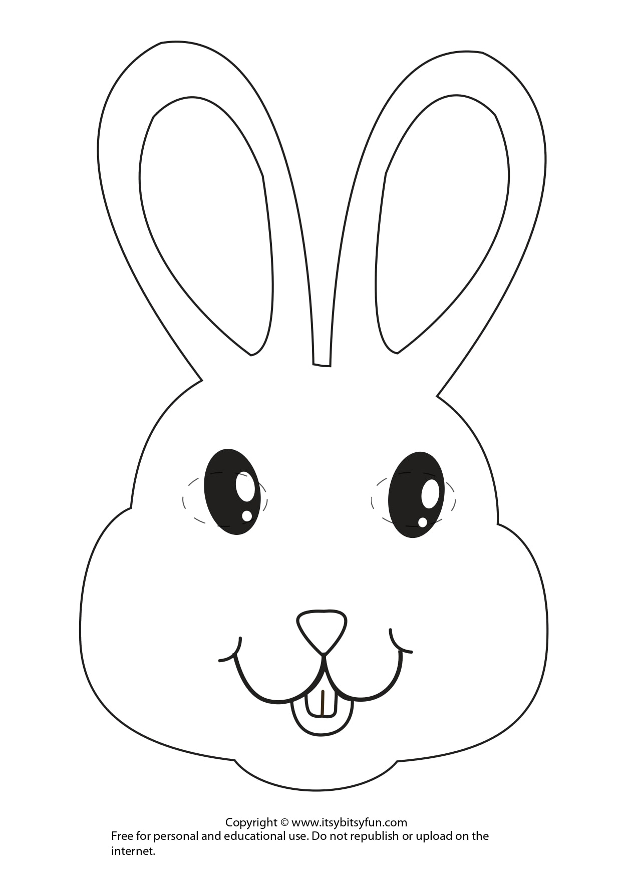 Easter Masks - Bunny Rabbit And Chick Template - Itsy Bitsy Fun for Free Printable Easter Masks