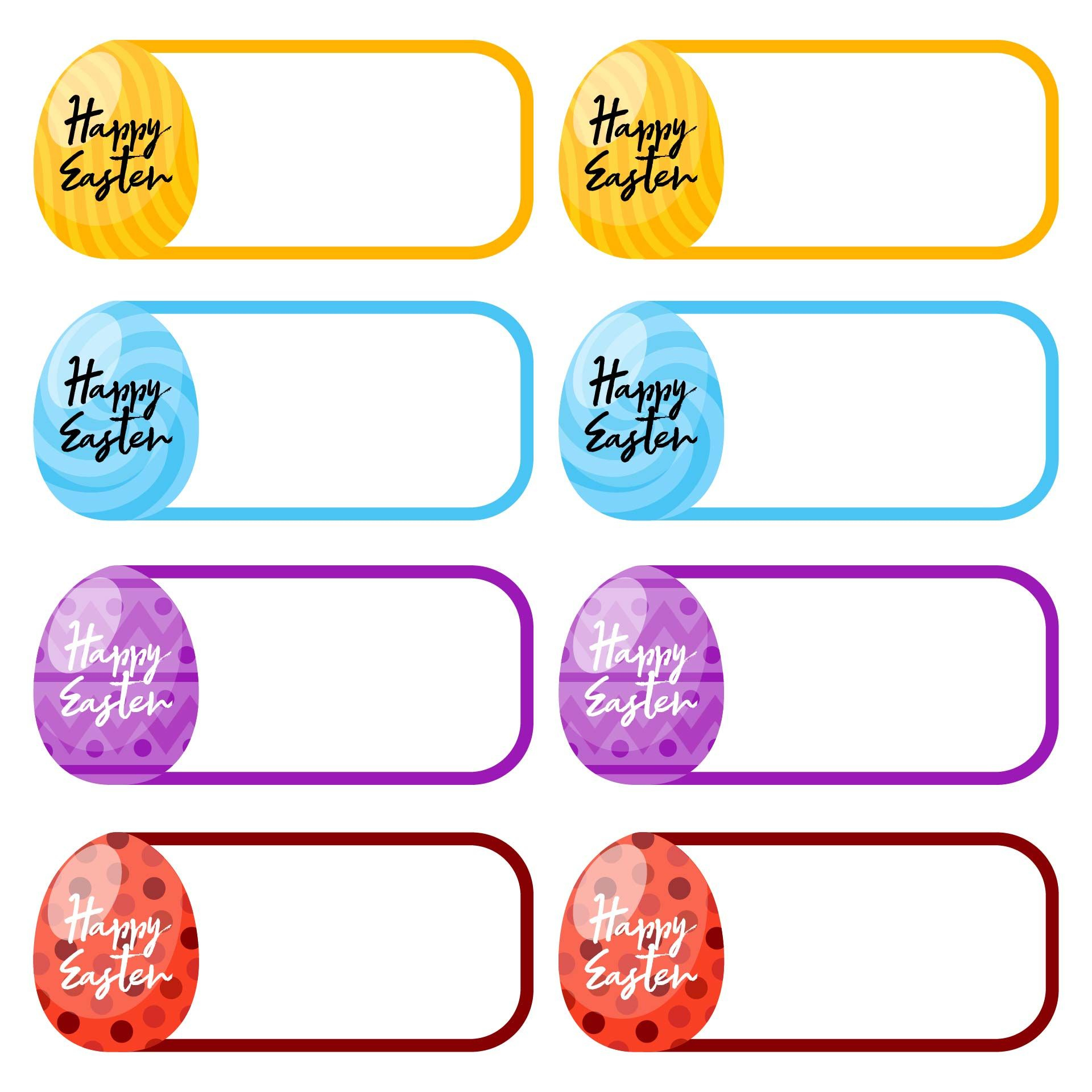 Easter Name Tag Labels - 10 Free Pdf Printables | Printablee with regard to Free Printable Easter Basket Name Tags