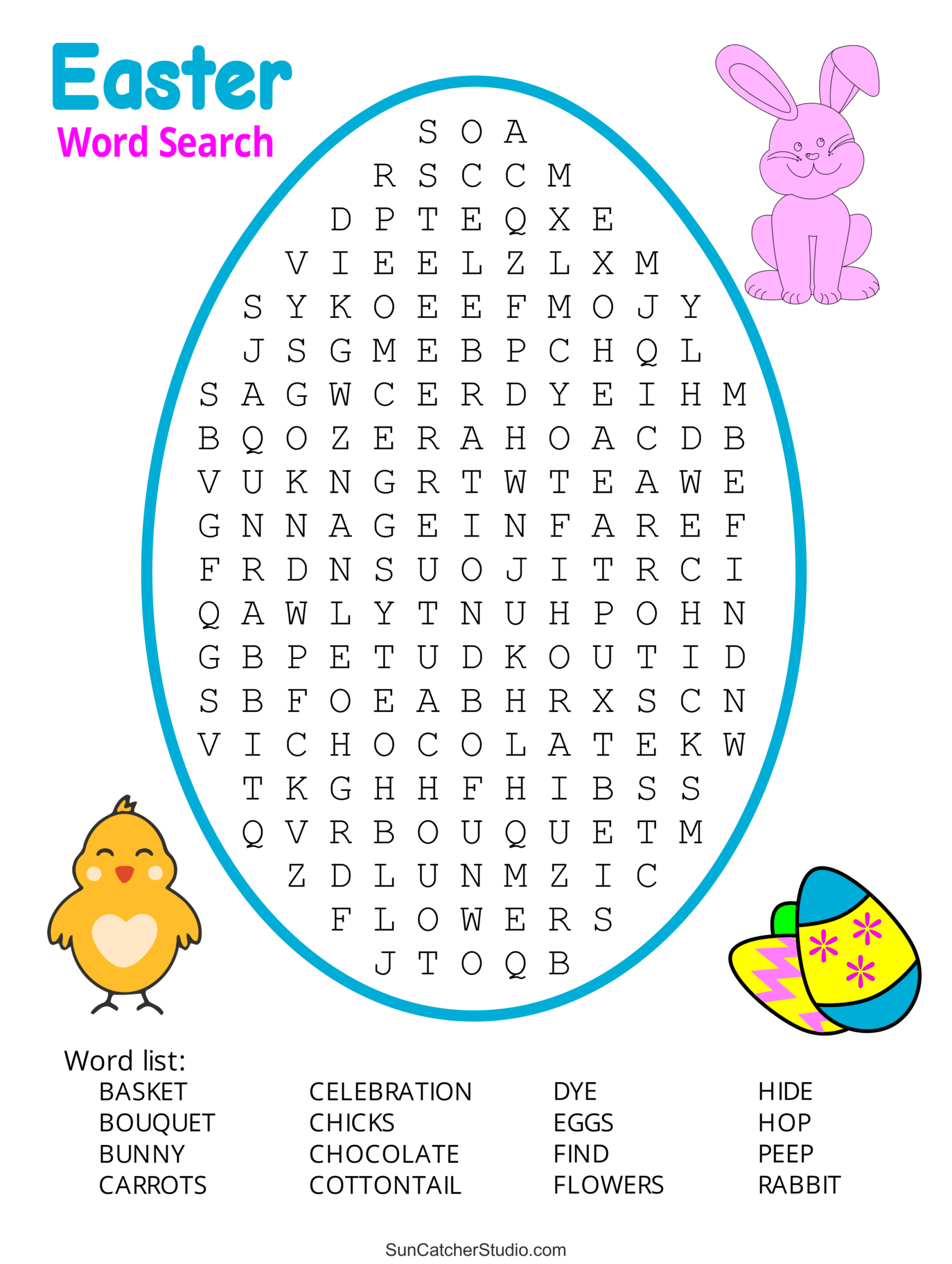 Easter Word Search (Free Printable Pdf Puzzles) – Diy Projects for Free Printable Easter Puzzles For Adults