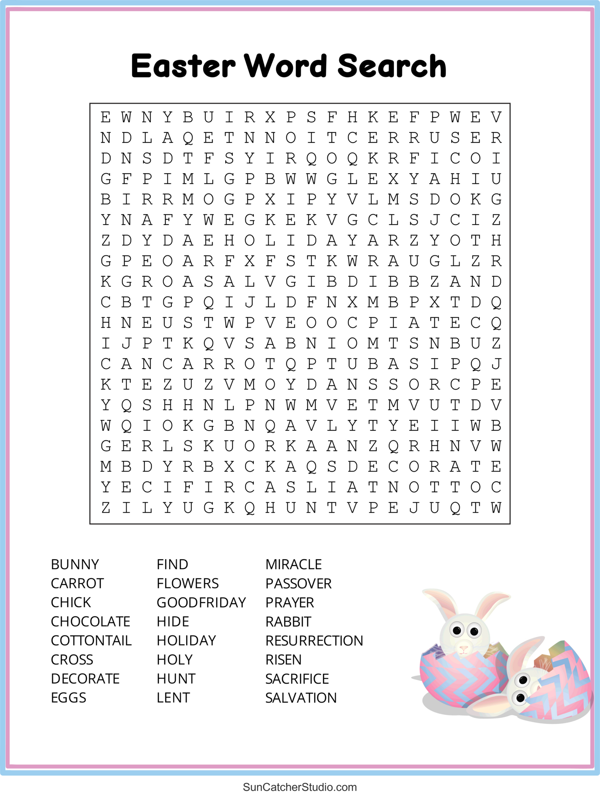 Easter Word Search (Free Printable Pdf Puzzles) – Diy Projects with Free Printable Easter Puzzles For Adults