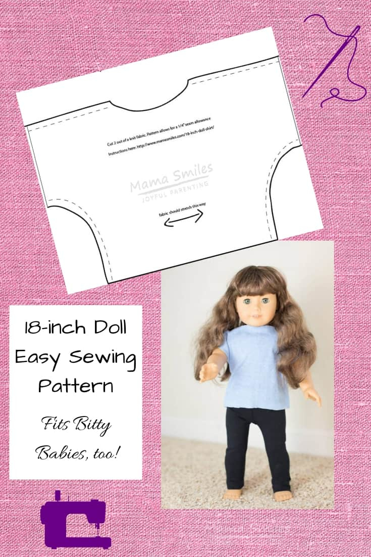 Easy And Free 18 Inch Doll Printable Shirt Pattern Even Kids Can Sew intended for Free Printable Sewing Patterns for 18 Inch Doll Clothes