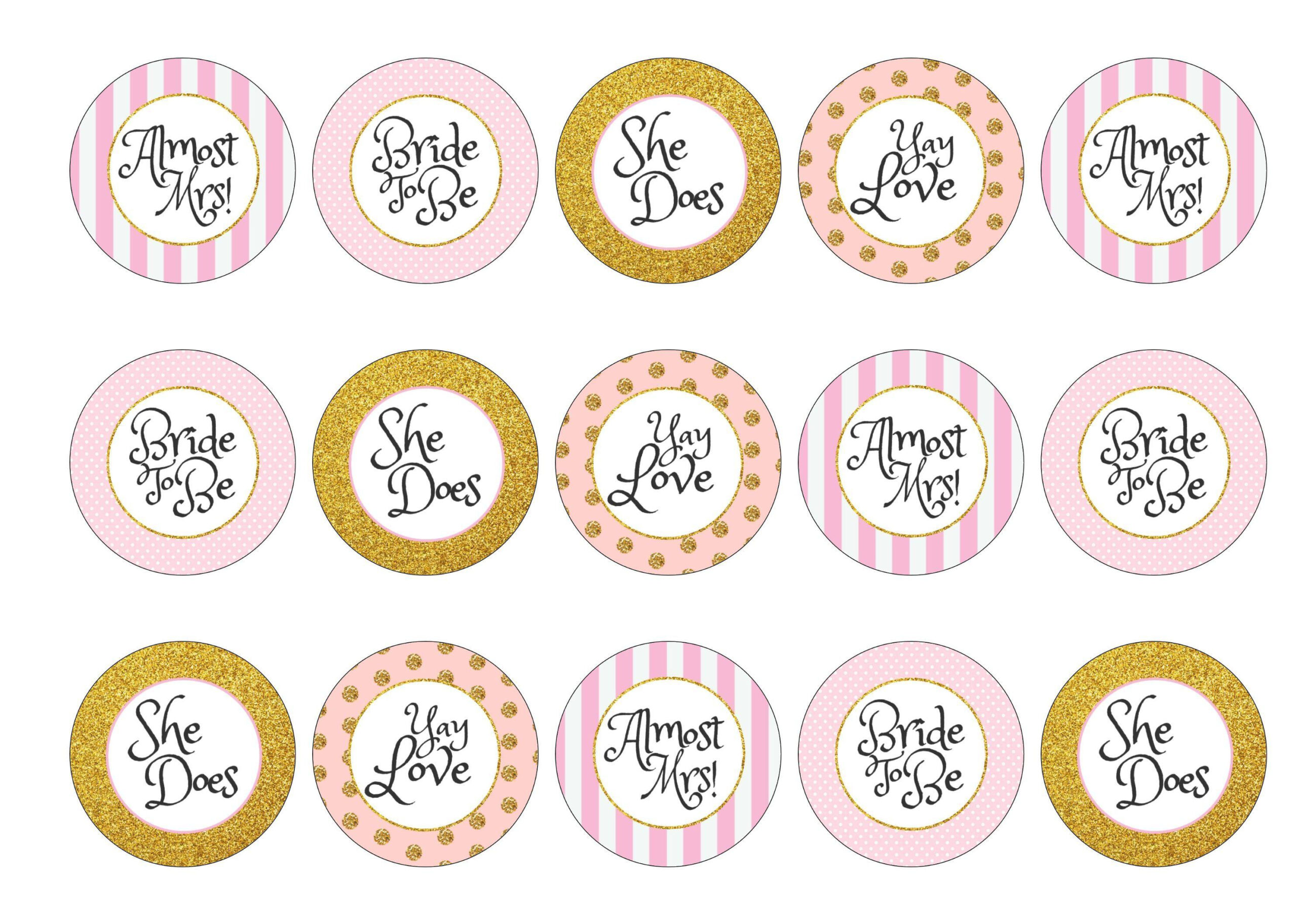 Edible Cake Toppers | Bridal Shower | Edibilis throughout Free Printable Cupcake Toppers Bridal Shower