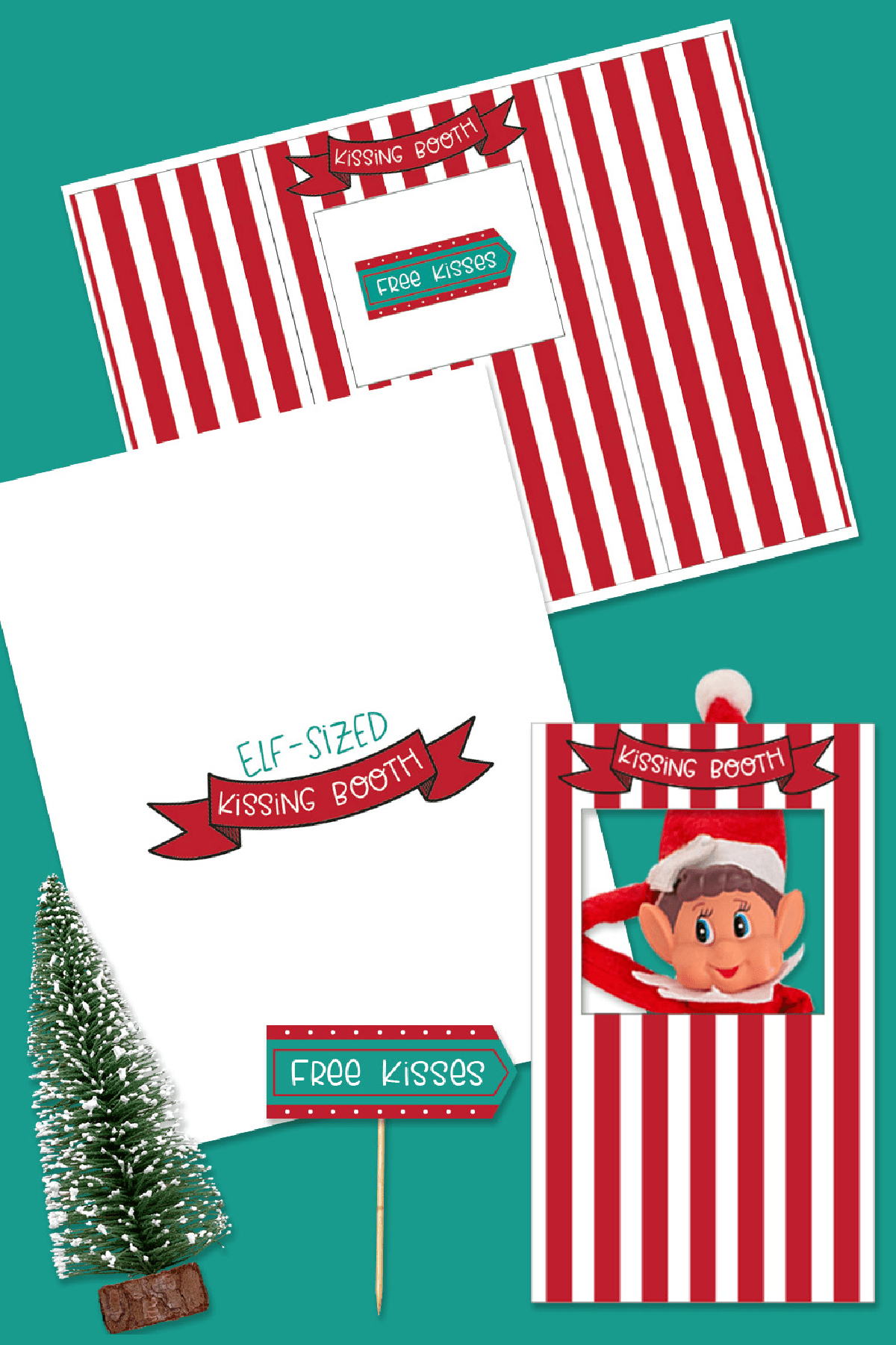 Elf On The Shelf Kissing Booth (Free Printable) - Fun Money Mom regarding Elf On The Shelf Kissing Booth Free Printable