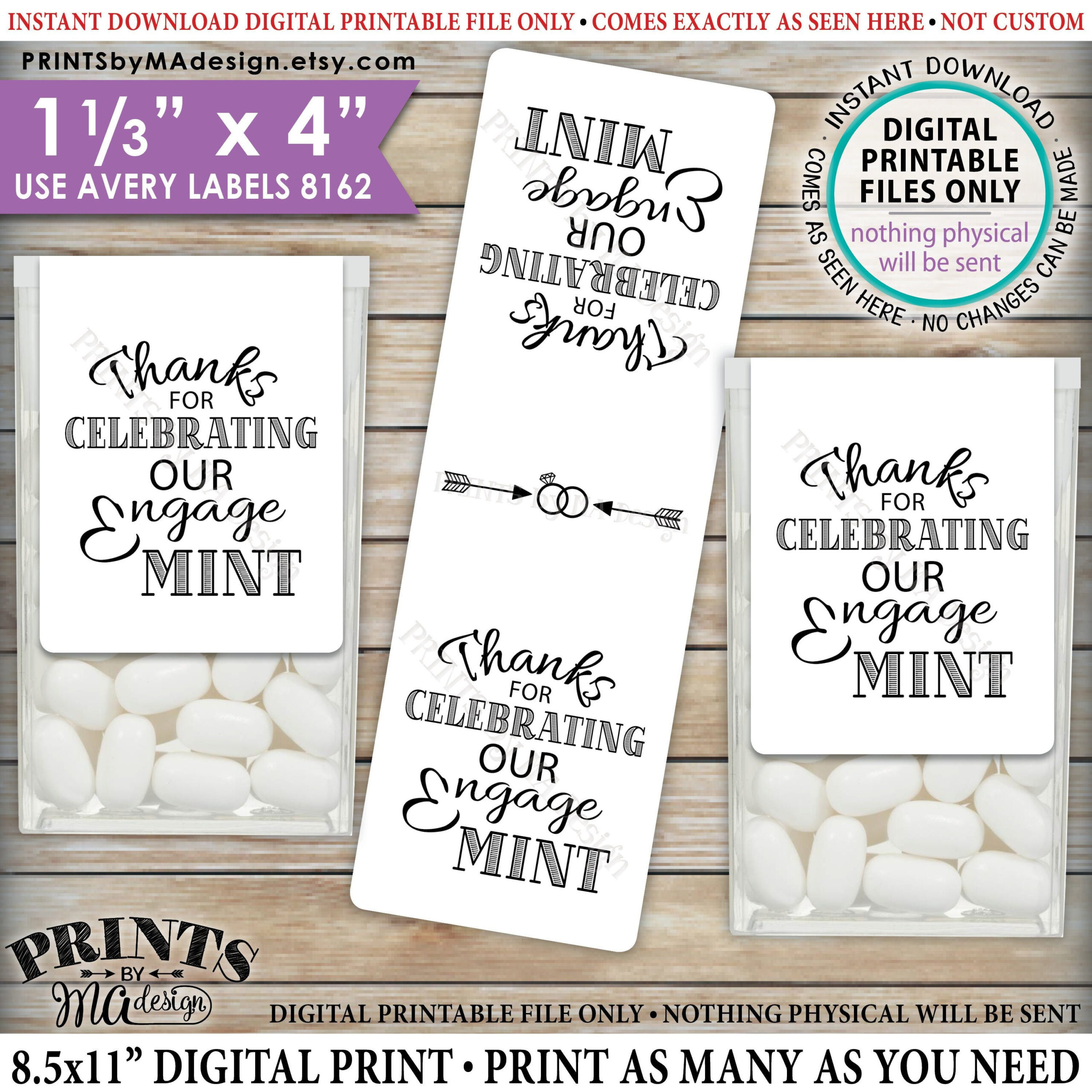 Engagement Tic Tac Labels, Engagemint, Engagement Party regarding Free Printable Tic Tac Labels