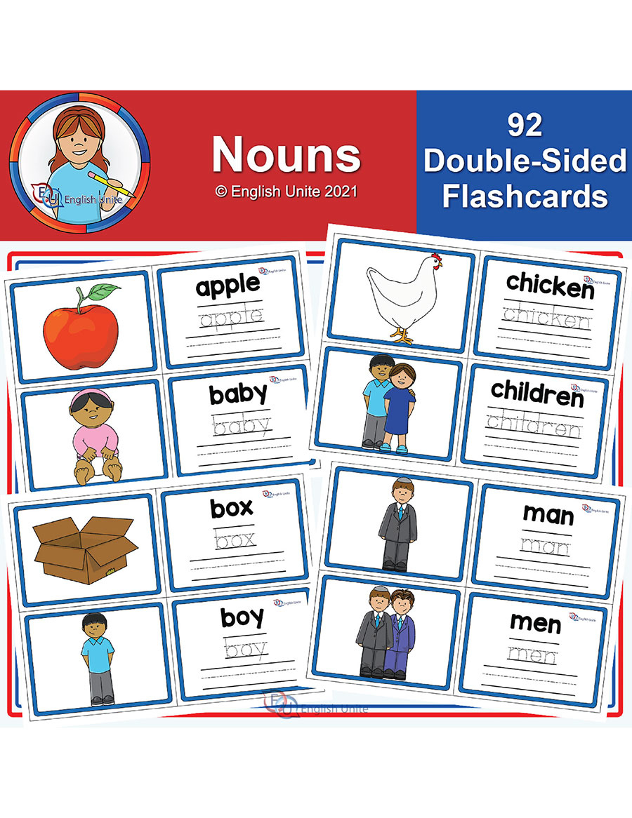 English Unite - Flashcard Set - Nouns with Free Printable Noun Picture Cards