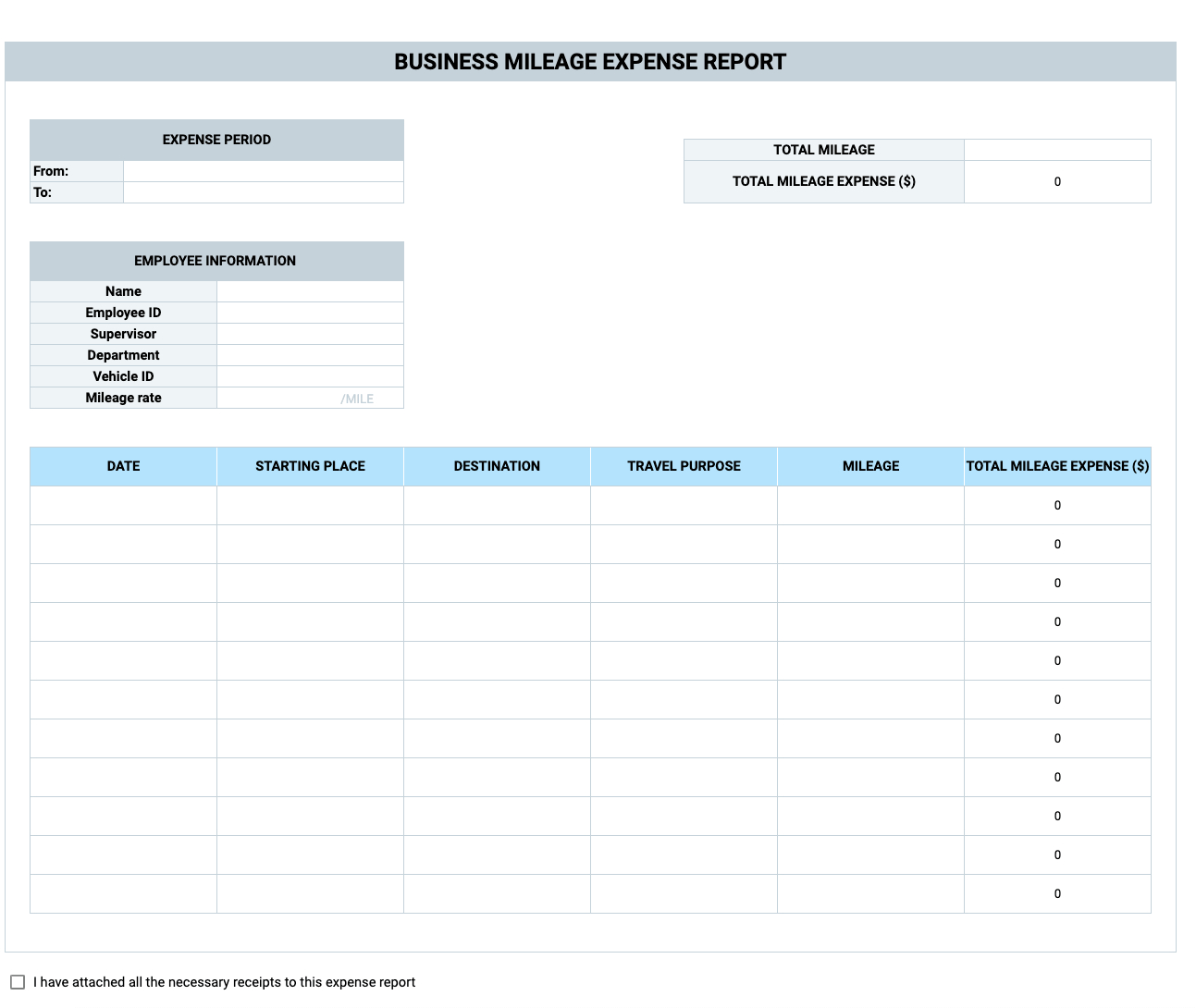 Expense Report Templates - Clockify™ intended for Free Printable Income And Expense Form