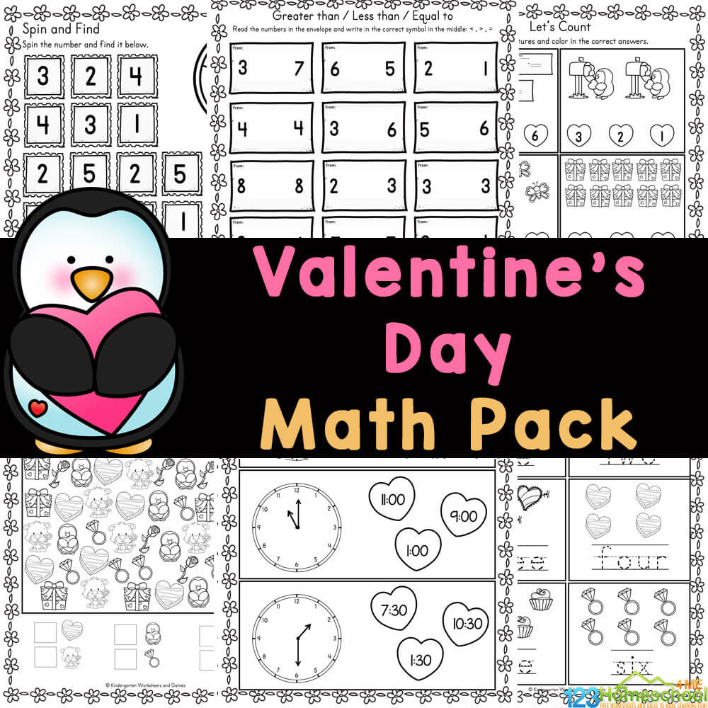 💝 Free Printable Valentine&amp;#039;S Day Math Worksheets for Free Printable Valentine Math Worksheets