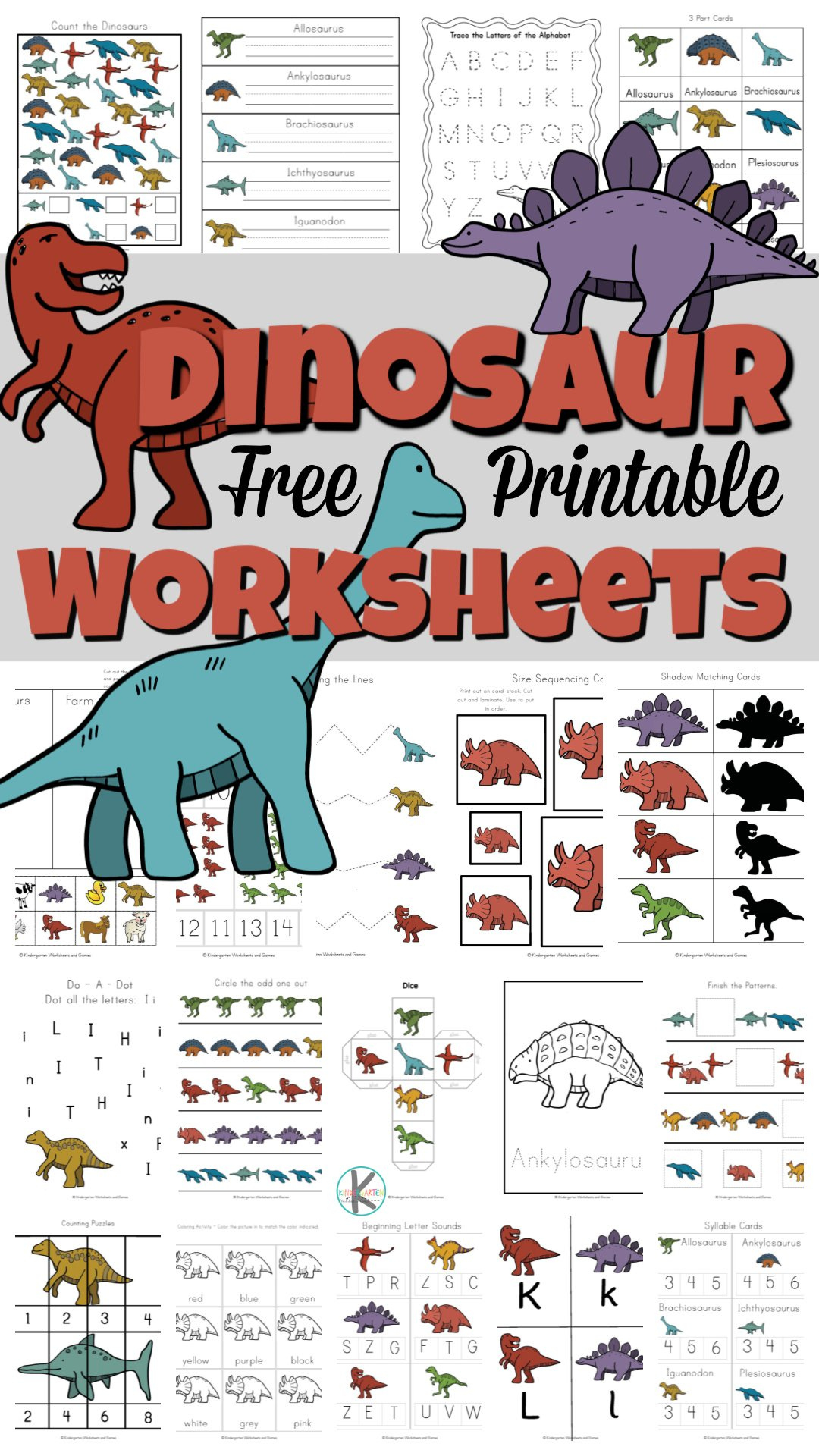 🦖 Free Printables Dinosaur Worksheets regarding Free Printable Dinosaur Activities for Kindergarten