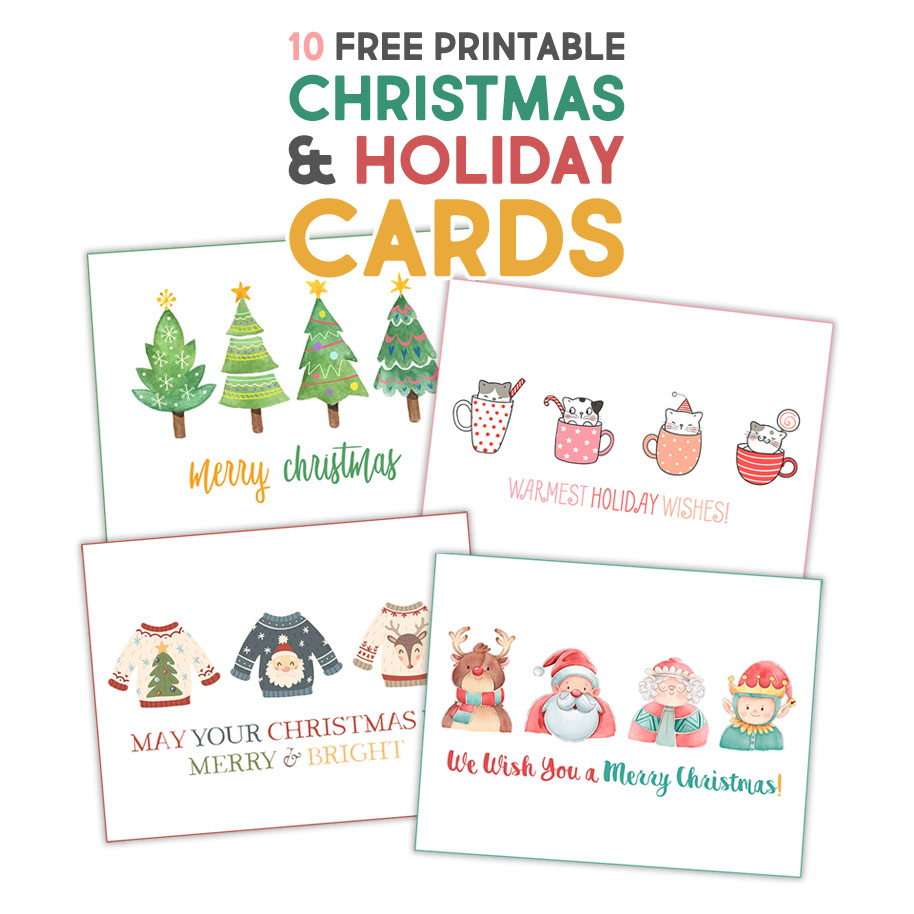 Fabulous Free Printable Christmas &amp;amp; Holiday Cards - The Cottage Market with Free Printable Happy Holidays Greeting Cards