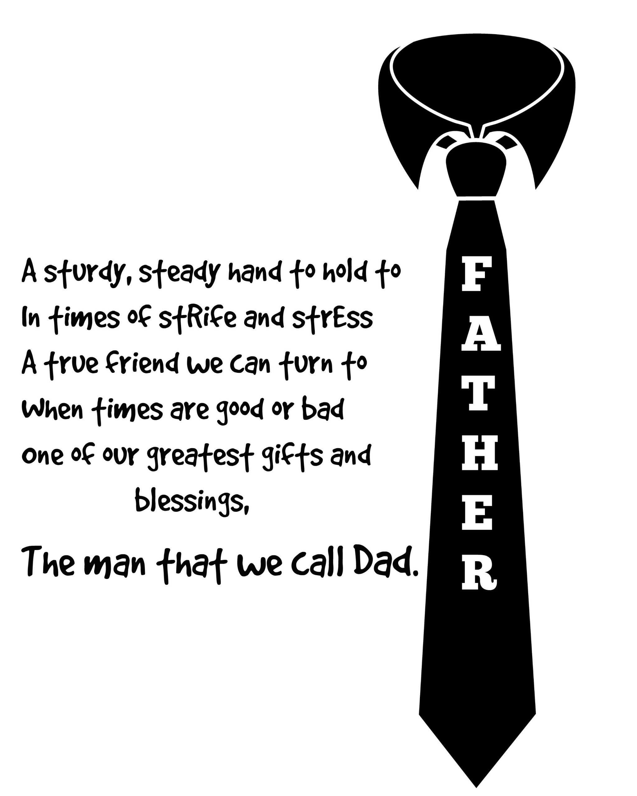 Fathers Day Poems Free Printable within Free Printable Fathers Day Poems For Preschoolers