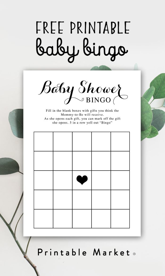 Find The Perfect Printable - Printable Market | Baby Shower Game intended for Baby Bingo Game Free Printable