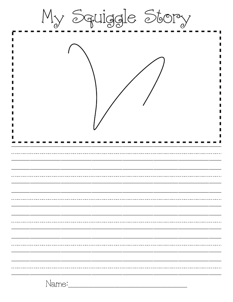 Finish The Picture Worksheets | Squiggles, Handwriting Worksheets with Free Squiggle Story Printable