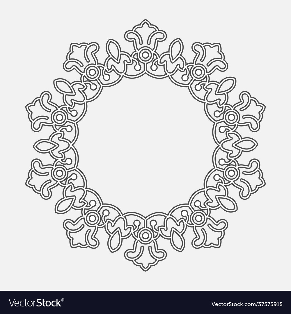 Floral Frame Lace Pattern Stamp Or Stencil Vector Image for Free Printable Lace Stencil