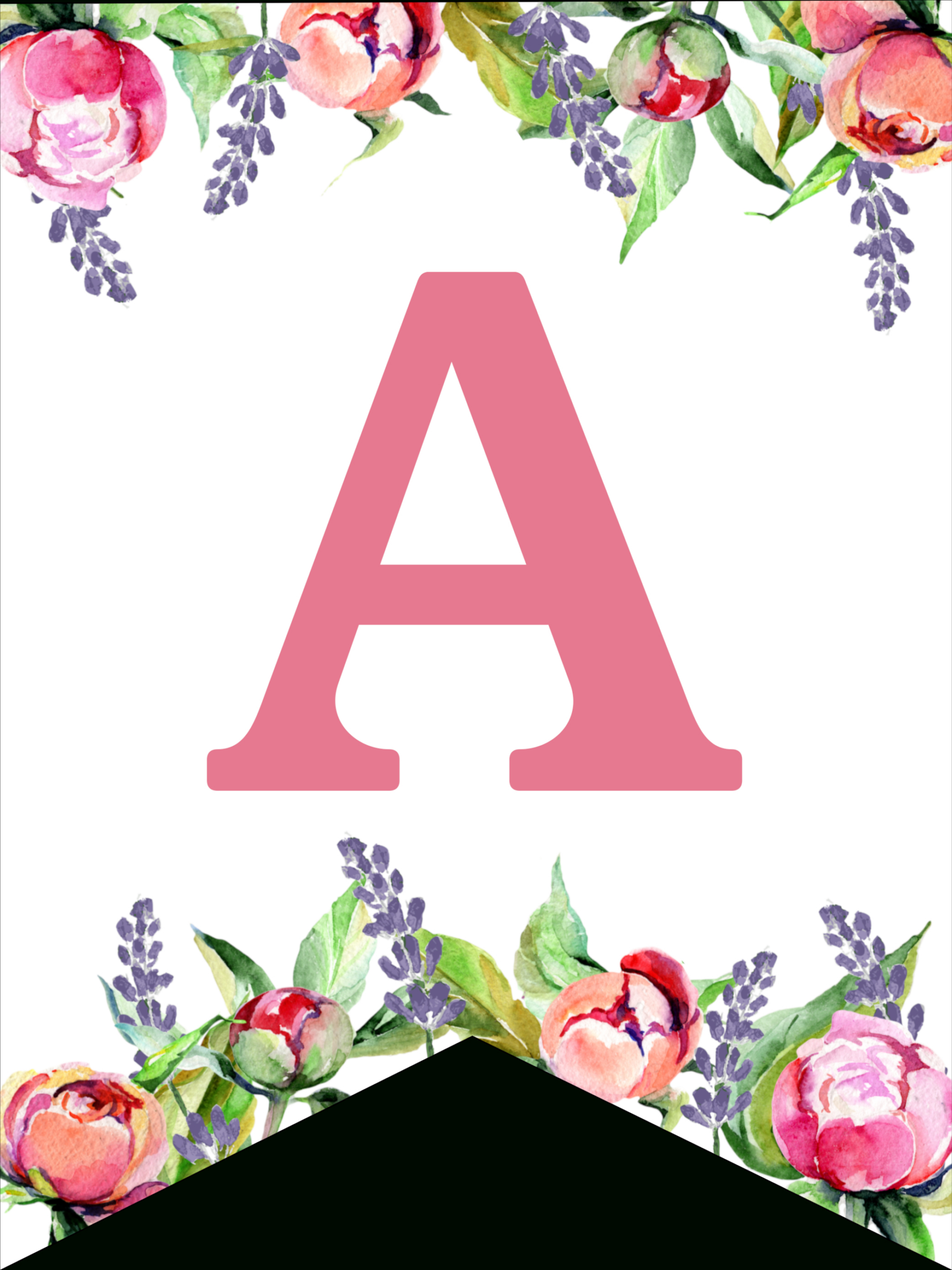 Floral Free Printable Alphabet Letters Banner - Paper Trail Design throughout Free Printable Flower Letters