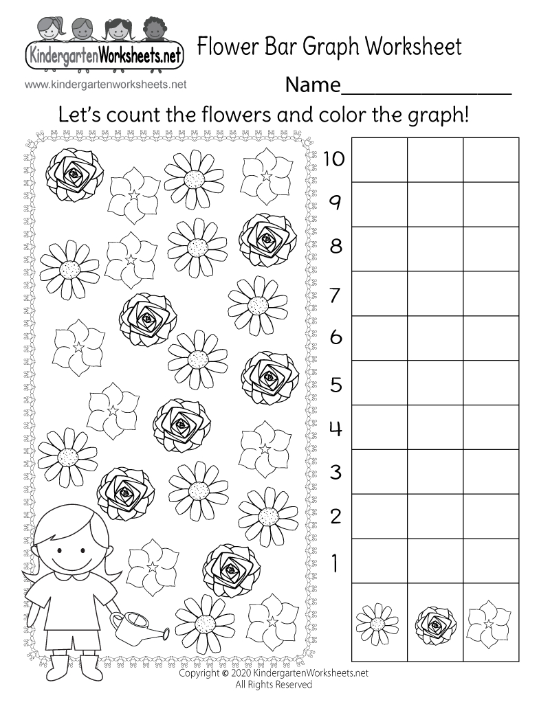 Flower Bar Graph Worksheet - Free Printable, Digital, &amp;amp; Pdf within Free Printable Graphs For Kindergarten