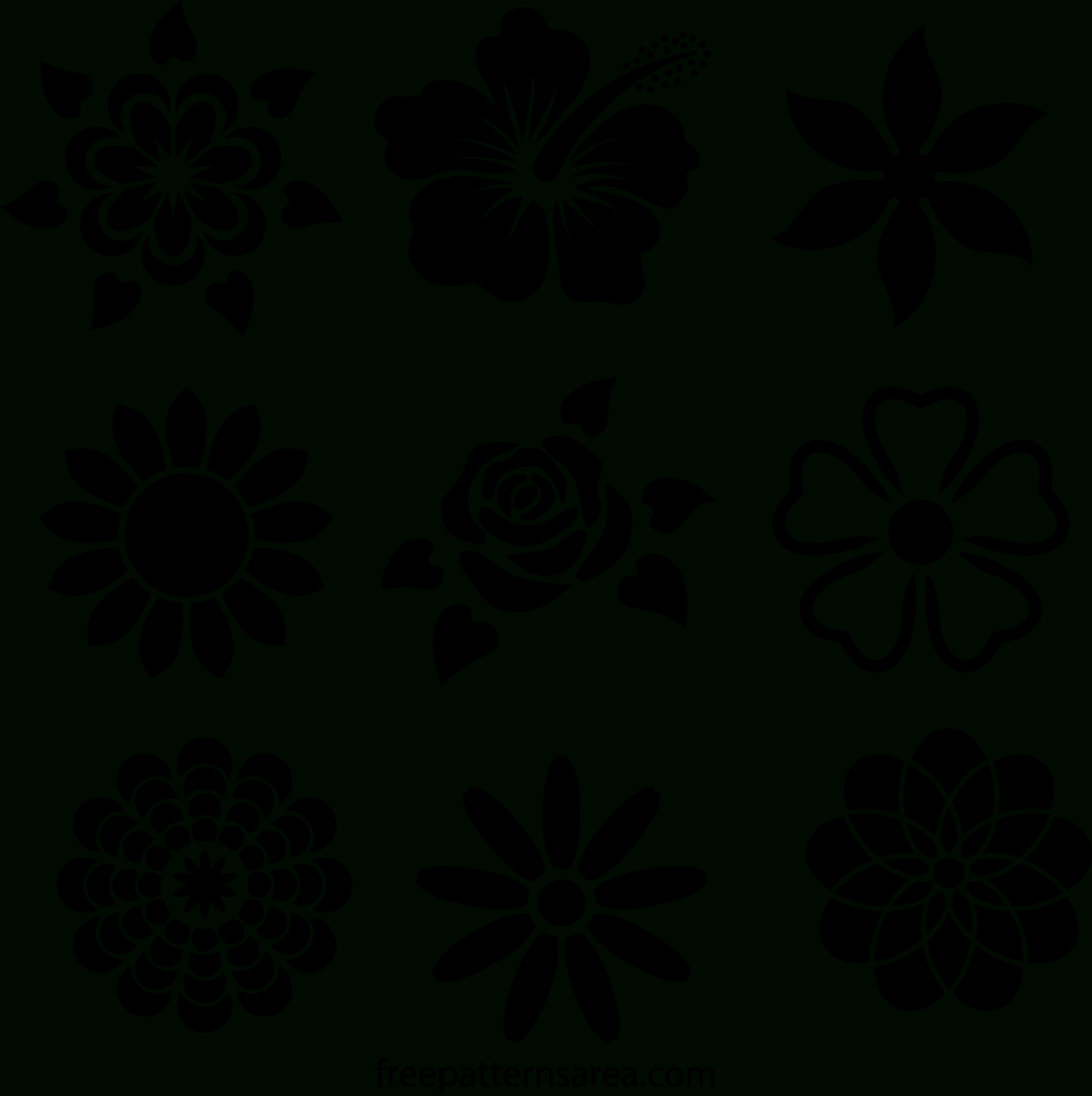 Flower Stencil Designs - Freepatternsarea with regard to Free Printable Flower Stencils