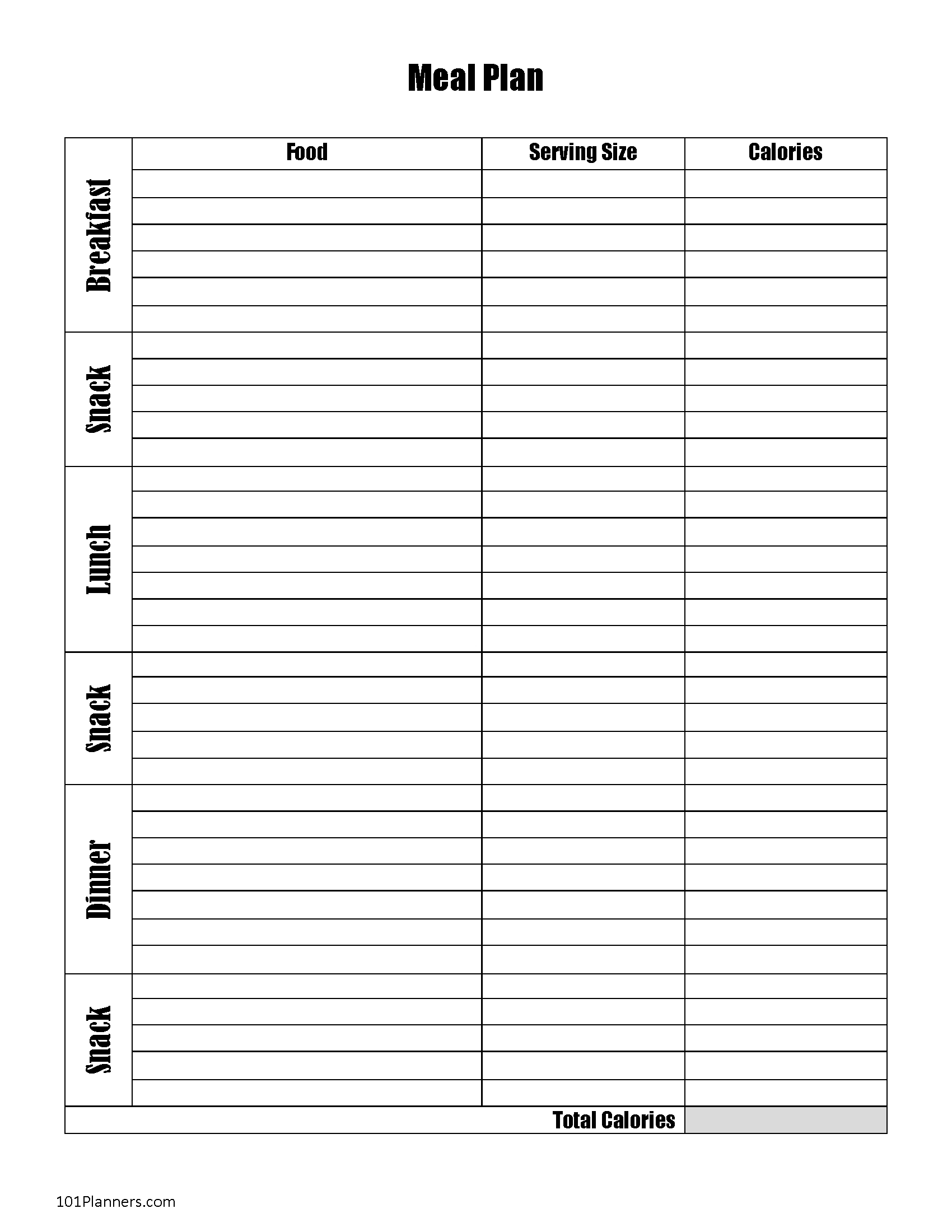 Food Diary Template | Free Printable | Track Food And Water Intake with Free Printable Calorie Counter Journal