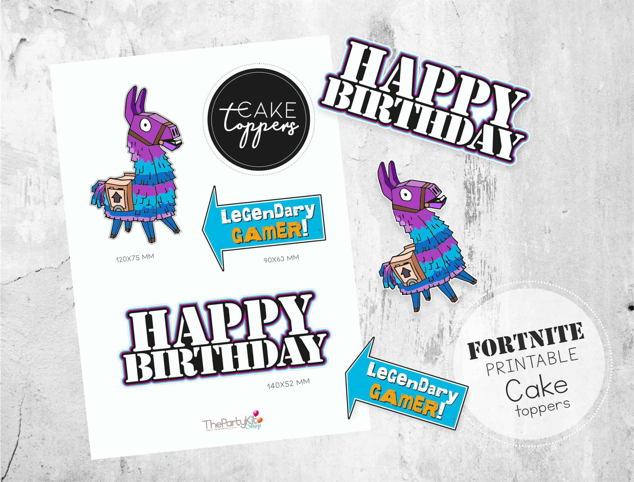 Fortnite Party Printables + Freebies - Thepartykitshop with regard to Free Fortnite Party Printables