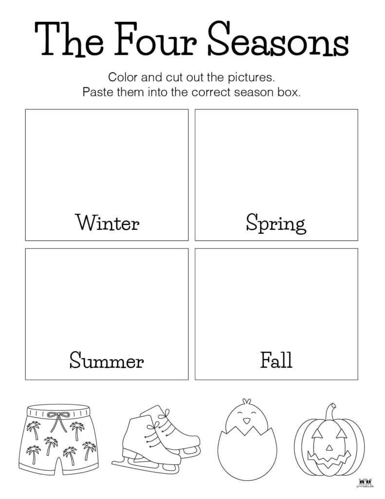 Four Seasons Worksheets &amp;amp; Printables - 51 Pages | Printabulls with regard to Free Printable Seasons Worksheets for Kindergarten