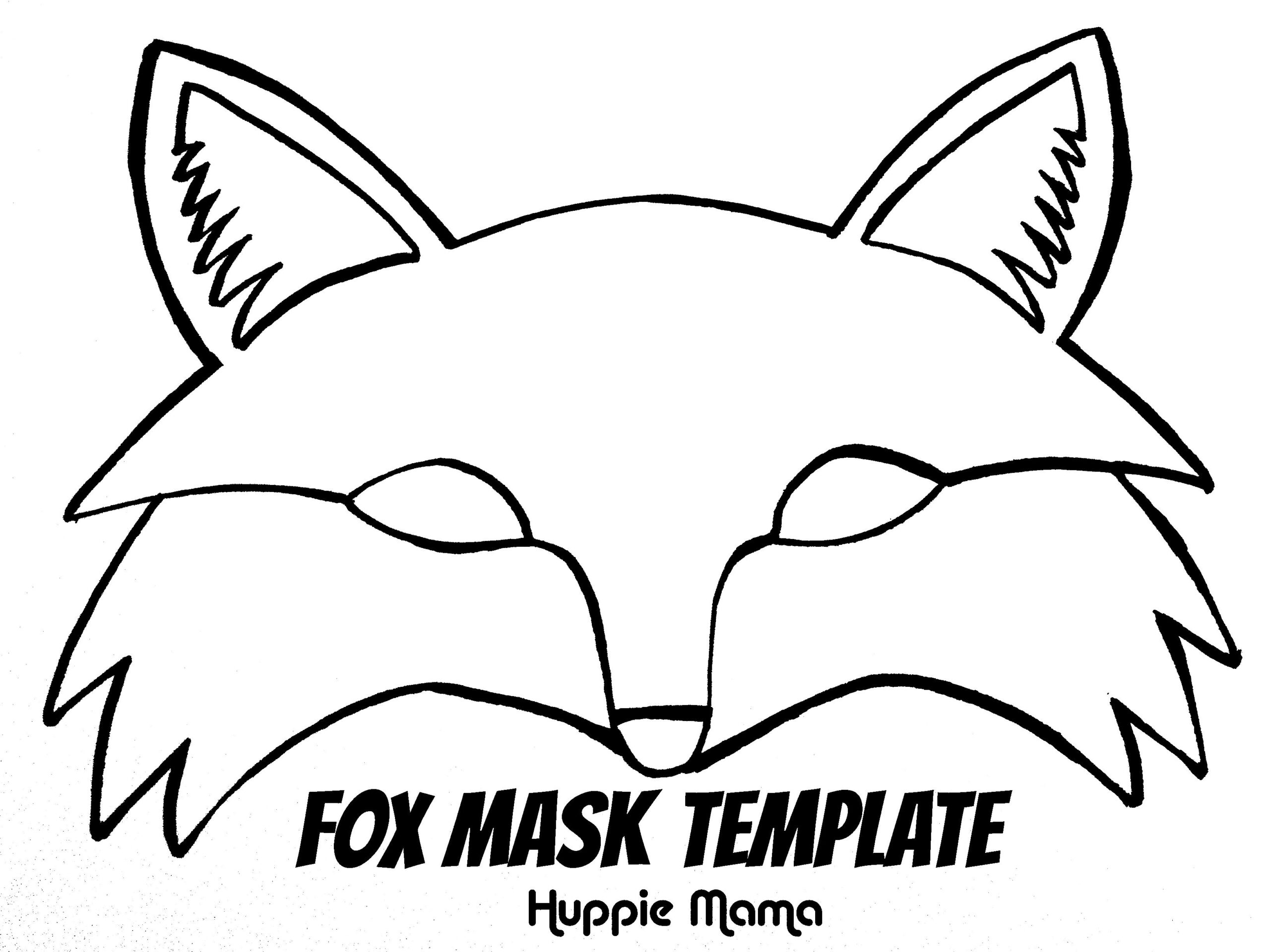 Fox Mask Template - Huppie Mama | Fox Mask Template, Fox Mask with regard to Free Printable Fox Mask Template