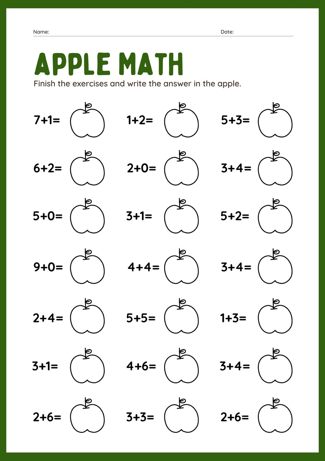 Free 1St Grade Math Worksheet Templates To Customize | Canva inside Free Printable Worksheets For 1St Grade