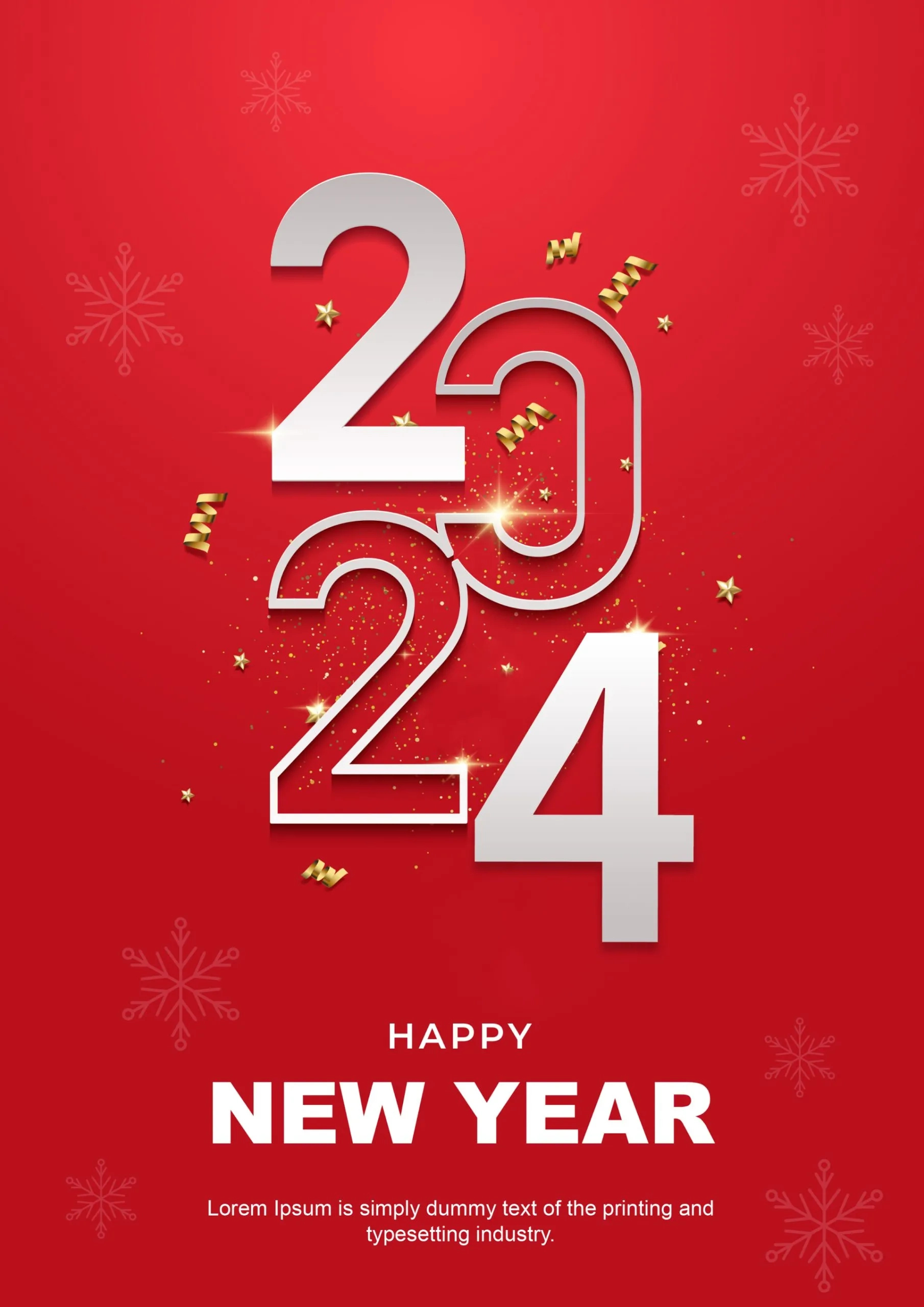 Free 2024 Happy New Year Cards, Posters And Templates |Updf with regard to Free Printable Happy New Year Cards