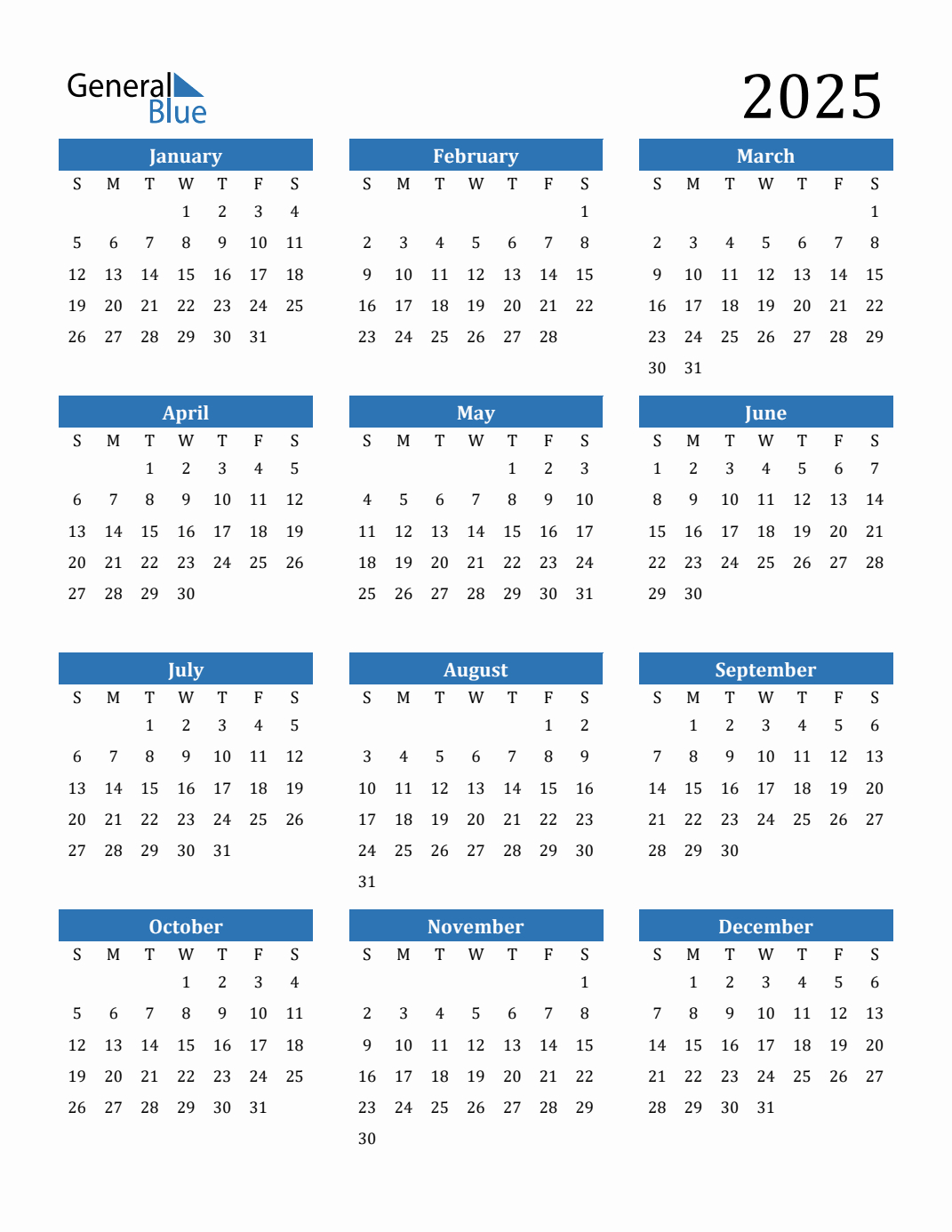 Free 2025 Calendars In Pdf, Word, Excel within Free Printable Diary 2025