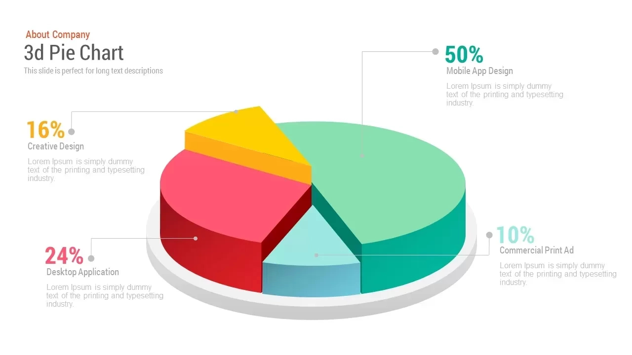 Free 3D Pie Chart Powerpoint Template &amp;amp; Keynote - Slidebazaar throughout Free Printable Pie Chart