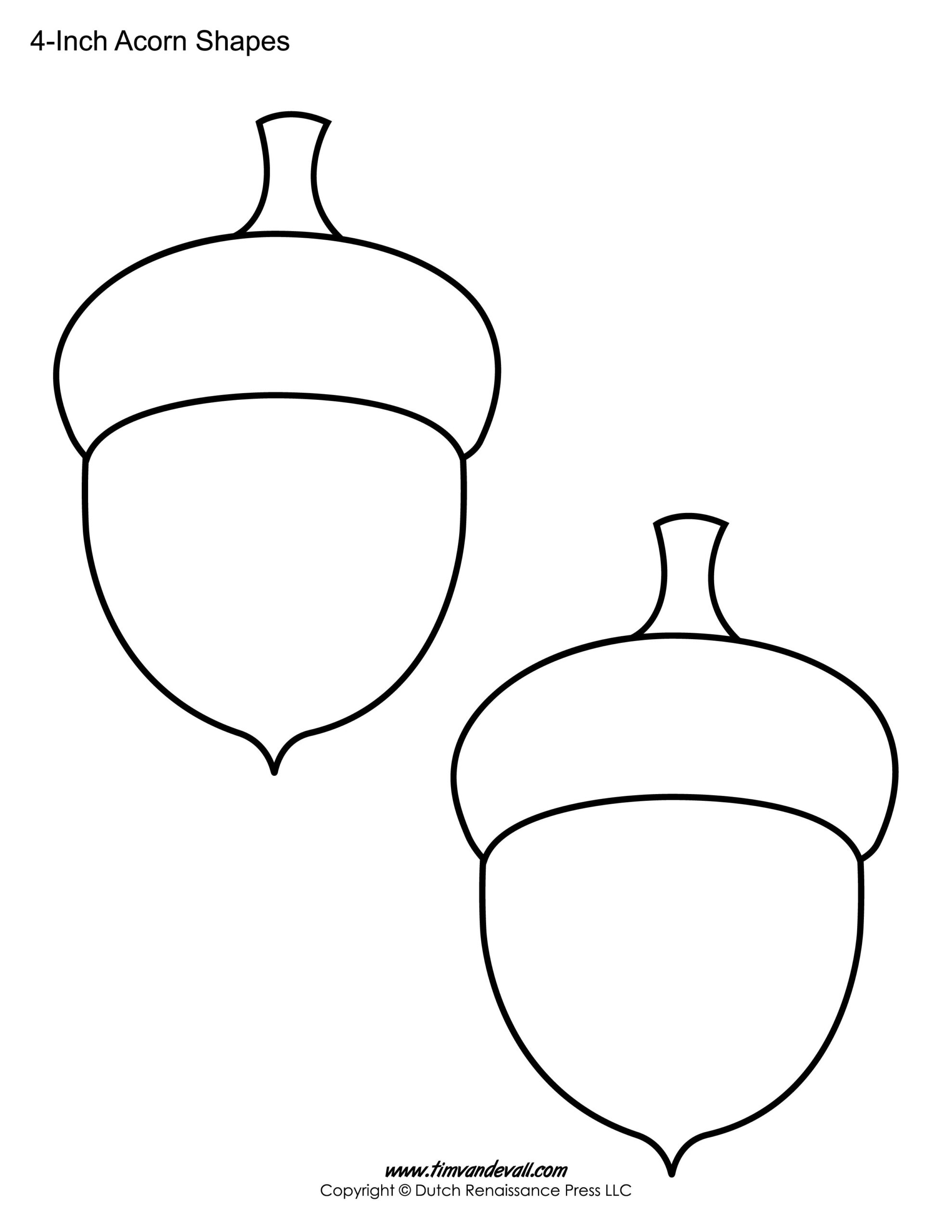 Free Acorn Templates For Crafts for Acorn Template Free Printable