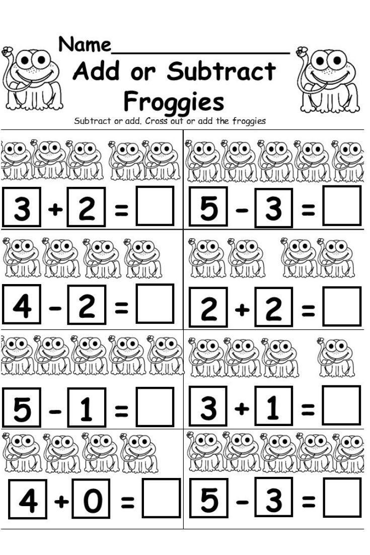 Free Addition And Subtraction Worksheet - Kindermomma intended for Free Printable Kindergarten Addition and Subtraction Worksheets