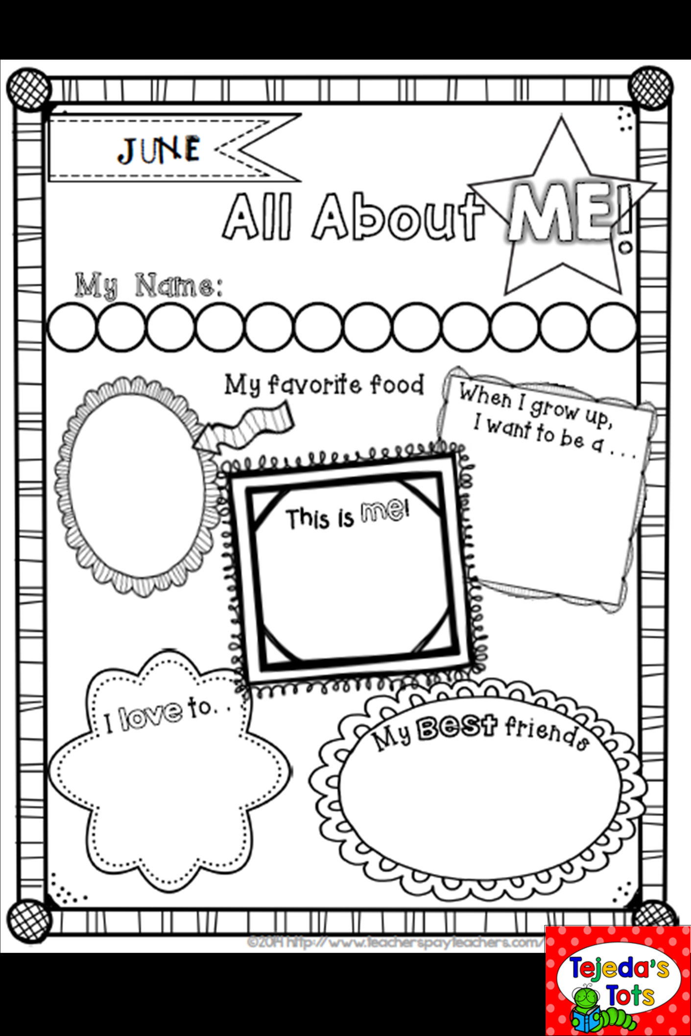 Free All About Me Posters For Beginning And End Of Year | About Me intended for Free Printable All About Me Poster