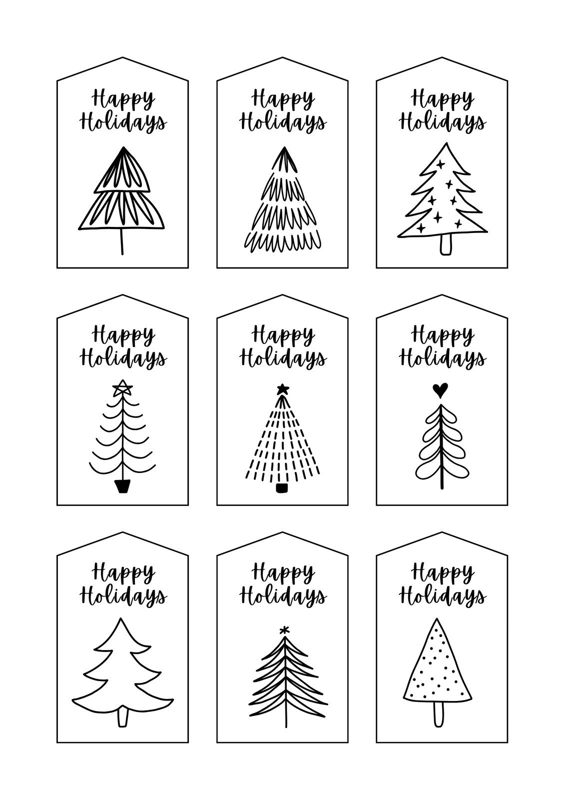 Free And Customizable Holiday Gift Tag Templates | Canva pertaining to Free Printable Happy Holidays Gift Tags